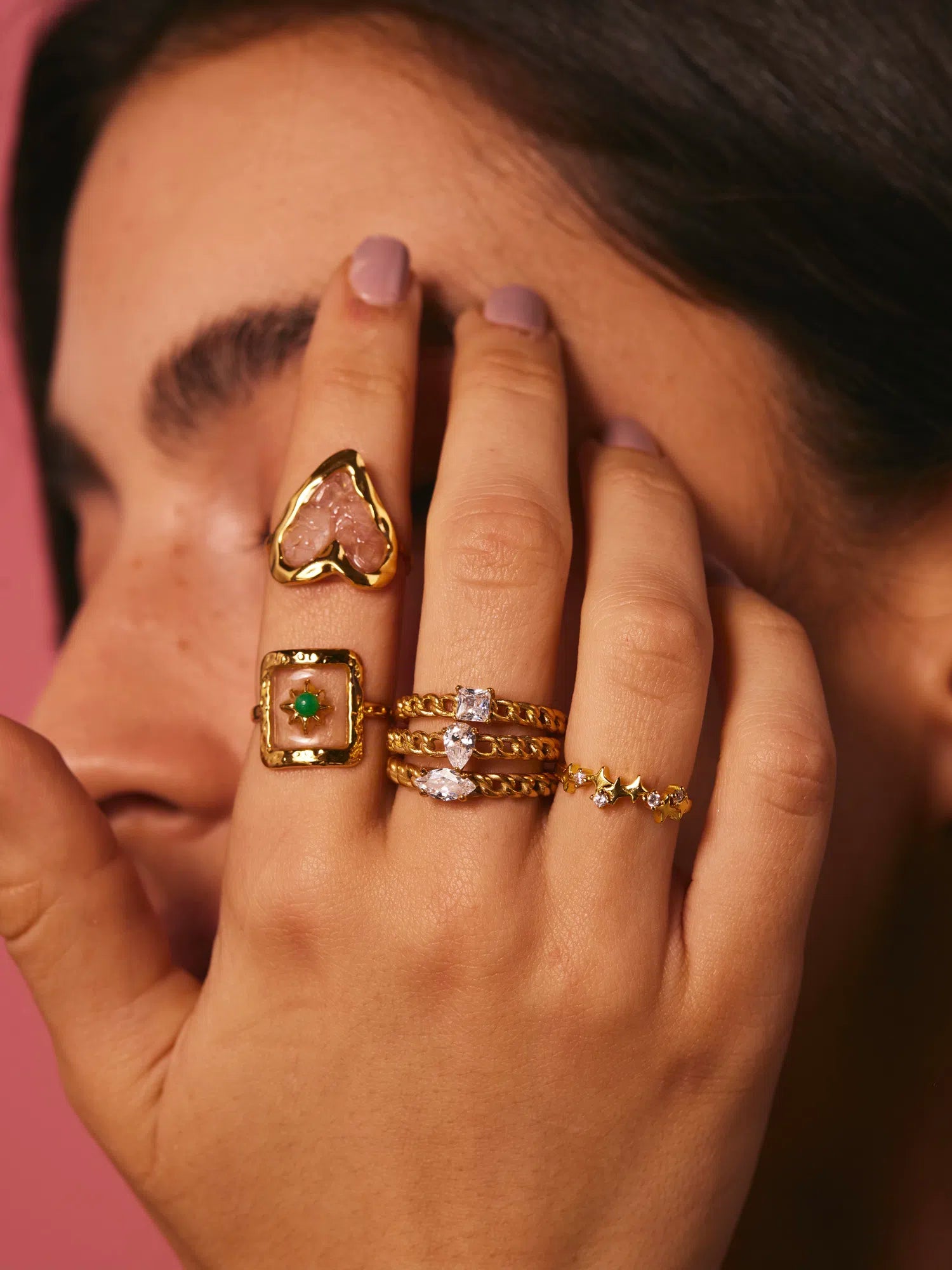 Hermosa Heart Ring Collection