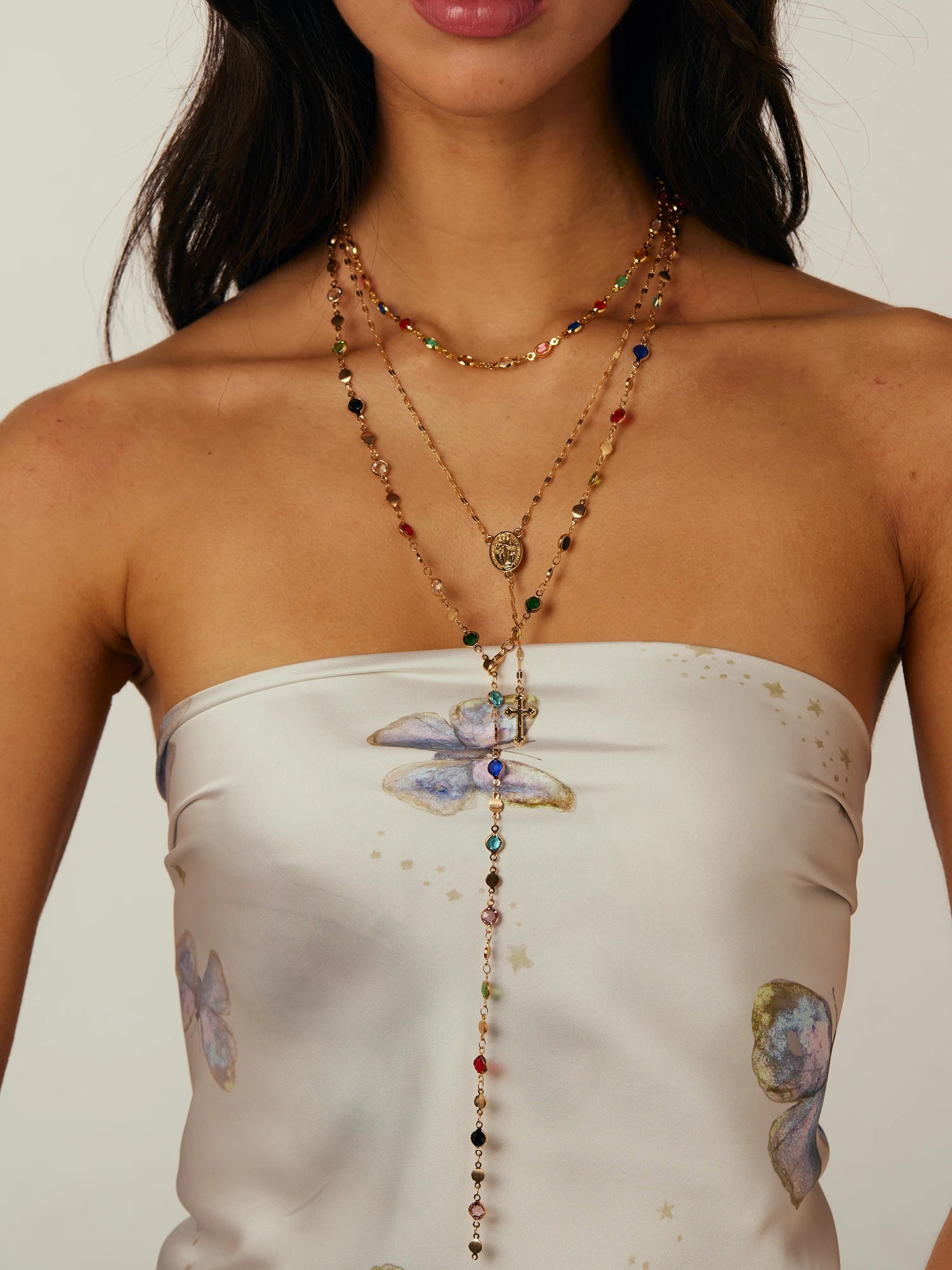 Jolie Colorful Lariat Necklace - Kuri Jewelry