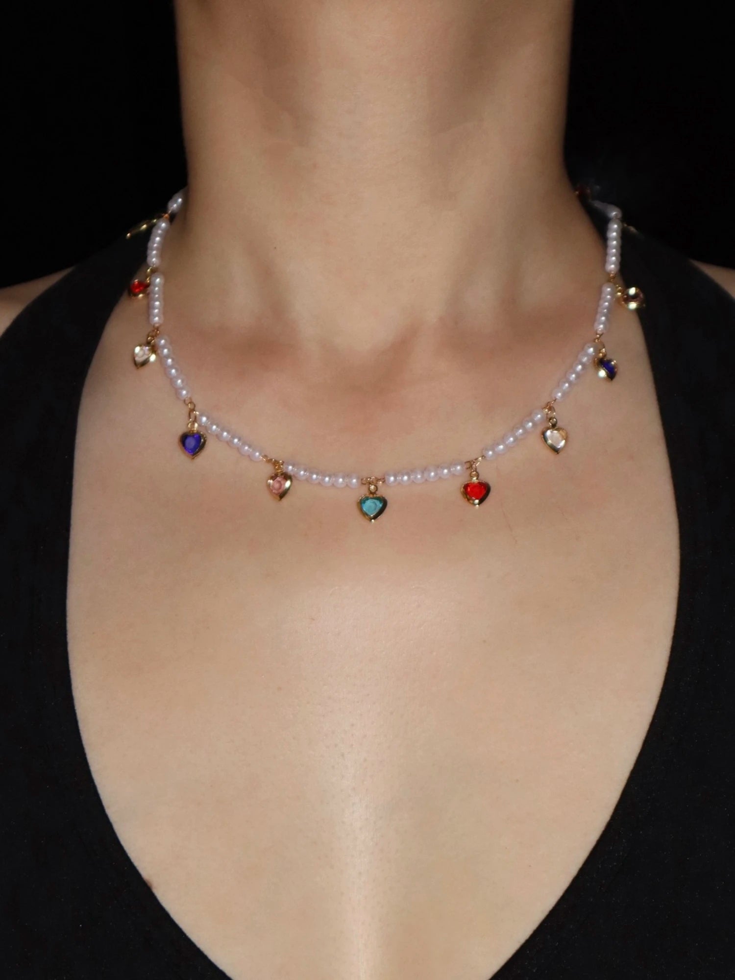 Jolie Colorful Pearl Necklace