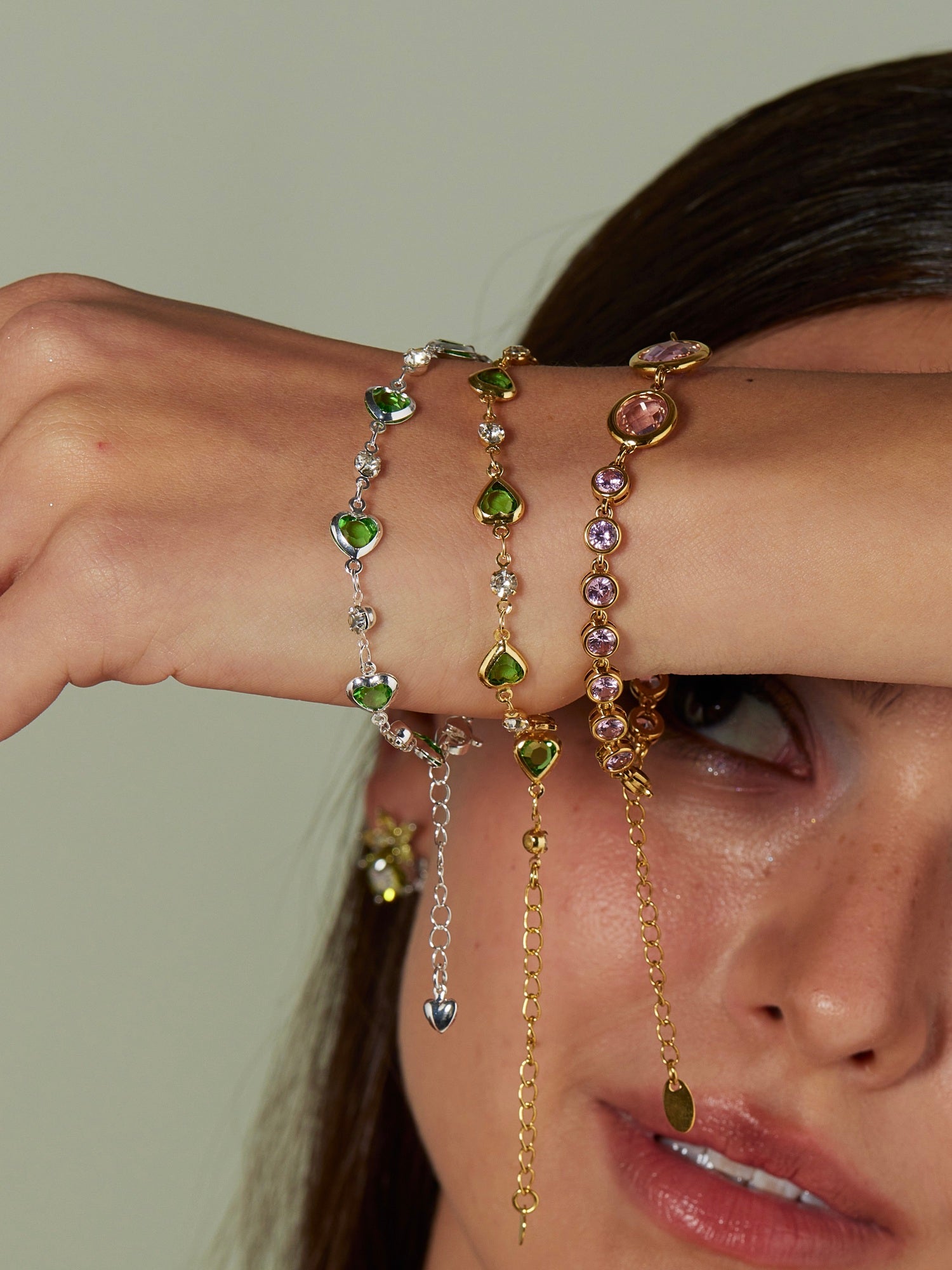 Lainey Glass Stone Bracelet - Kuri Jewelry