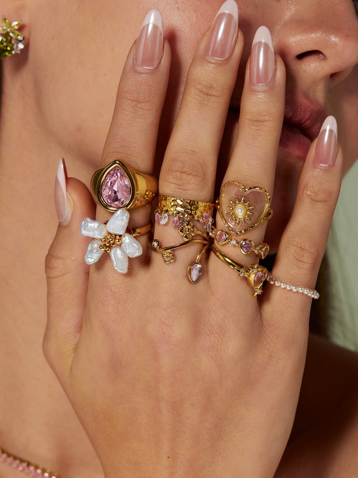 Thin Pearl Ring - Kuri Jewelry