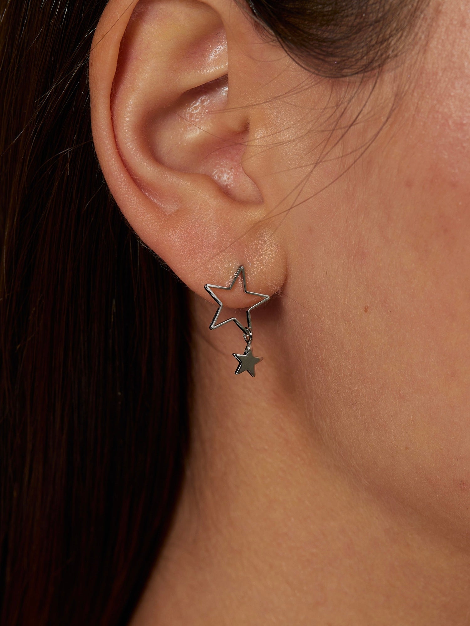 Astrid Silver Stars Stud Earrings - Kuri Jewelry