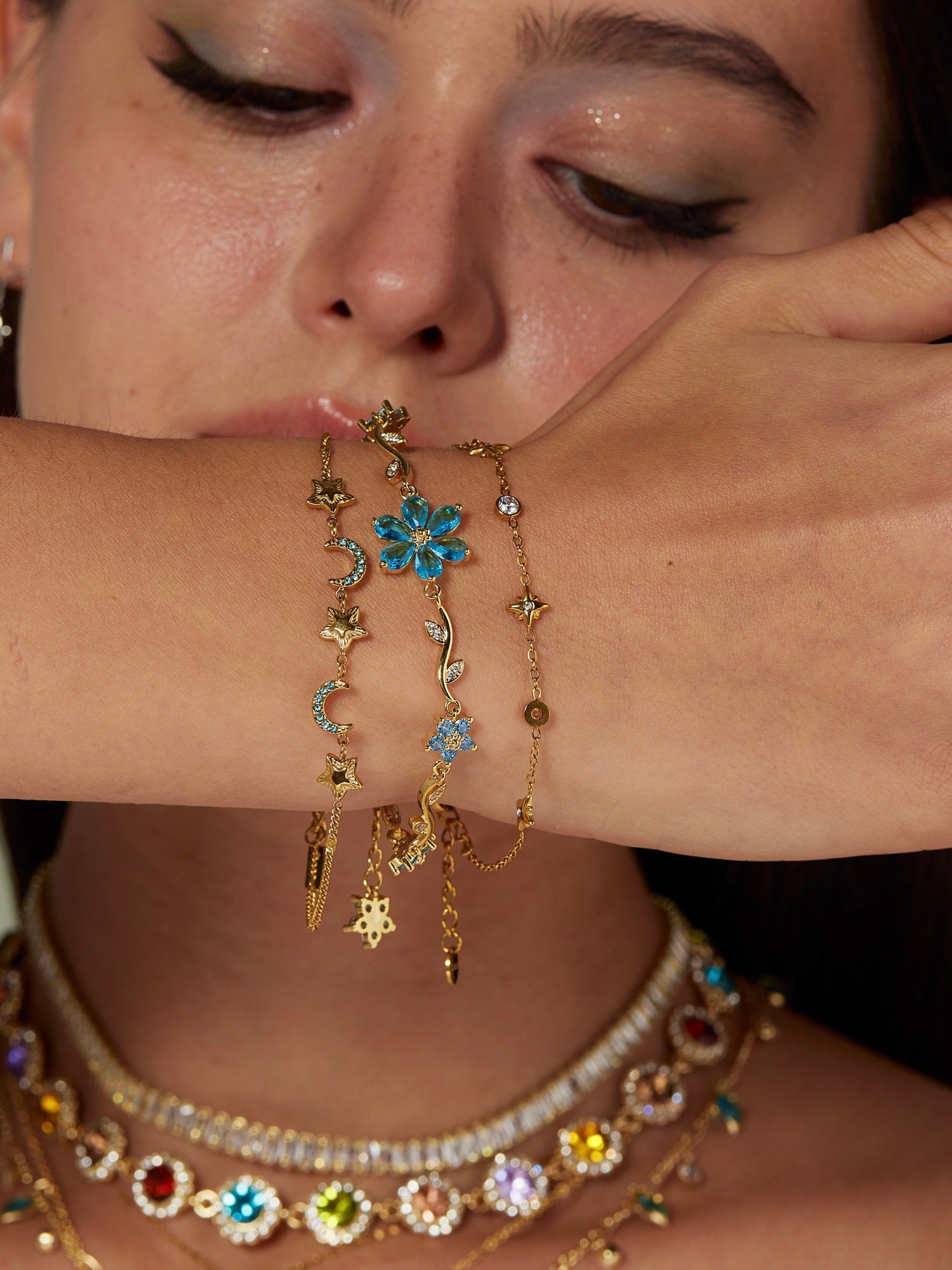Star & Moon Bracelet - Kuri Jewelry