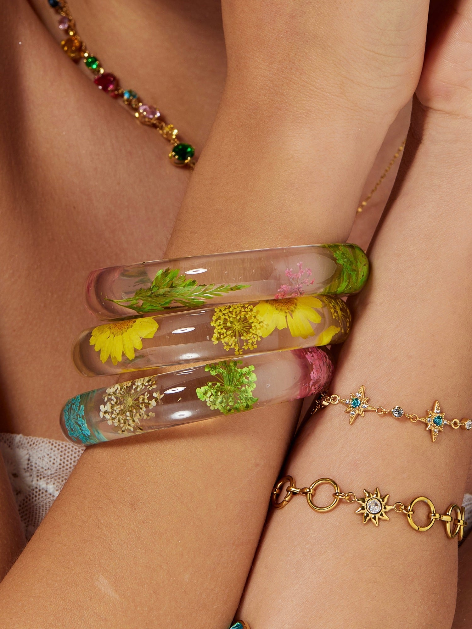 Lilian Flower Bangles Collection - Kuri Jewelry