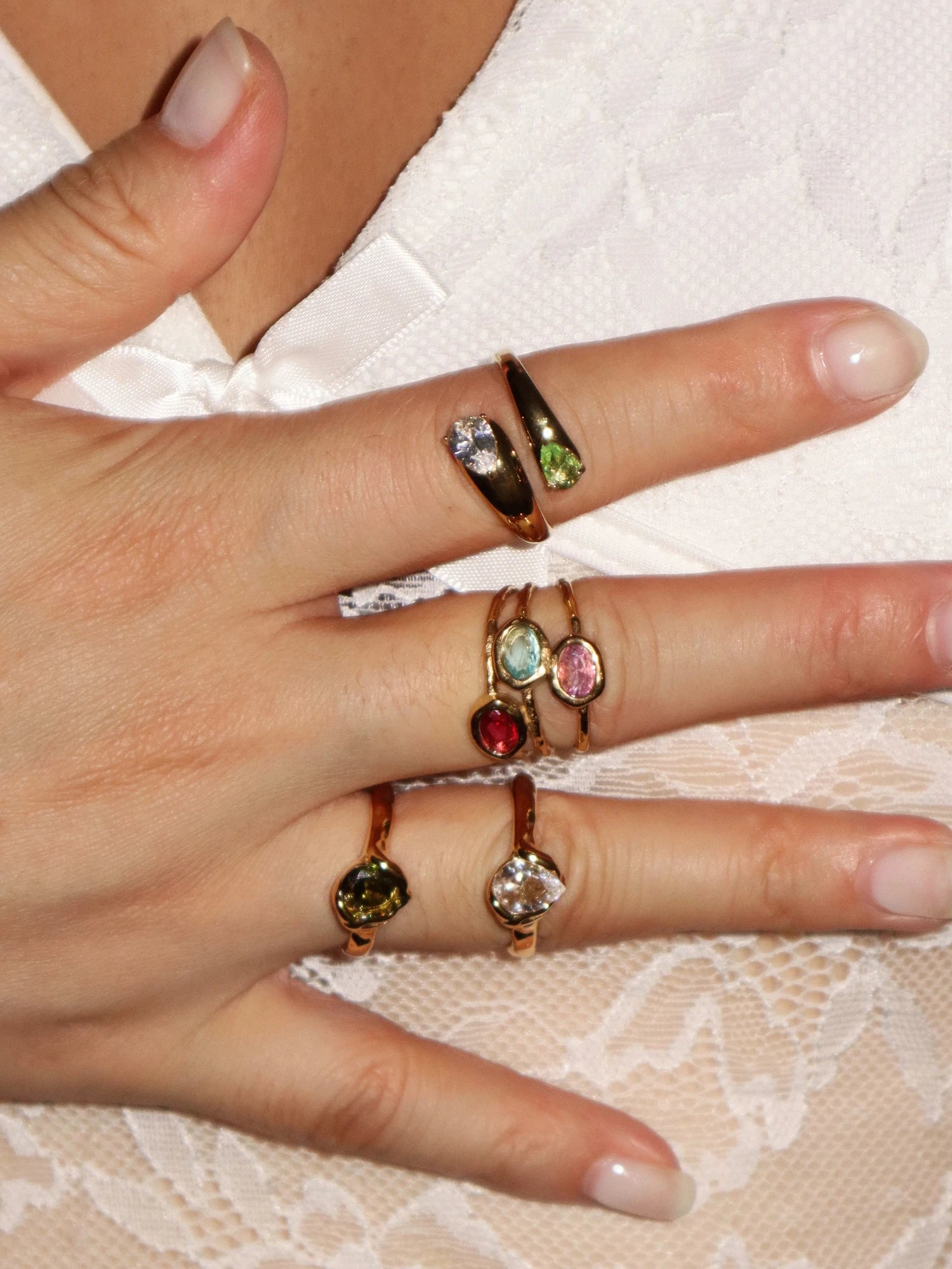 Lava Olivine Ring