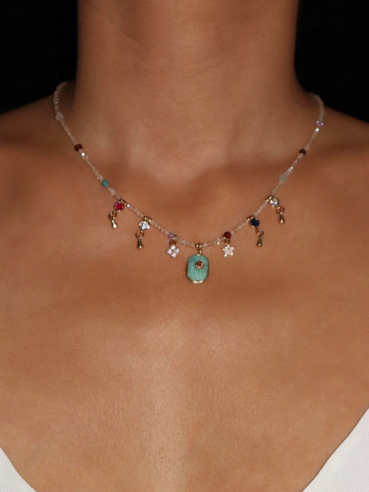 Zanna Boho Colorful Beaded Necklace - Kuri Jewelry