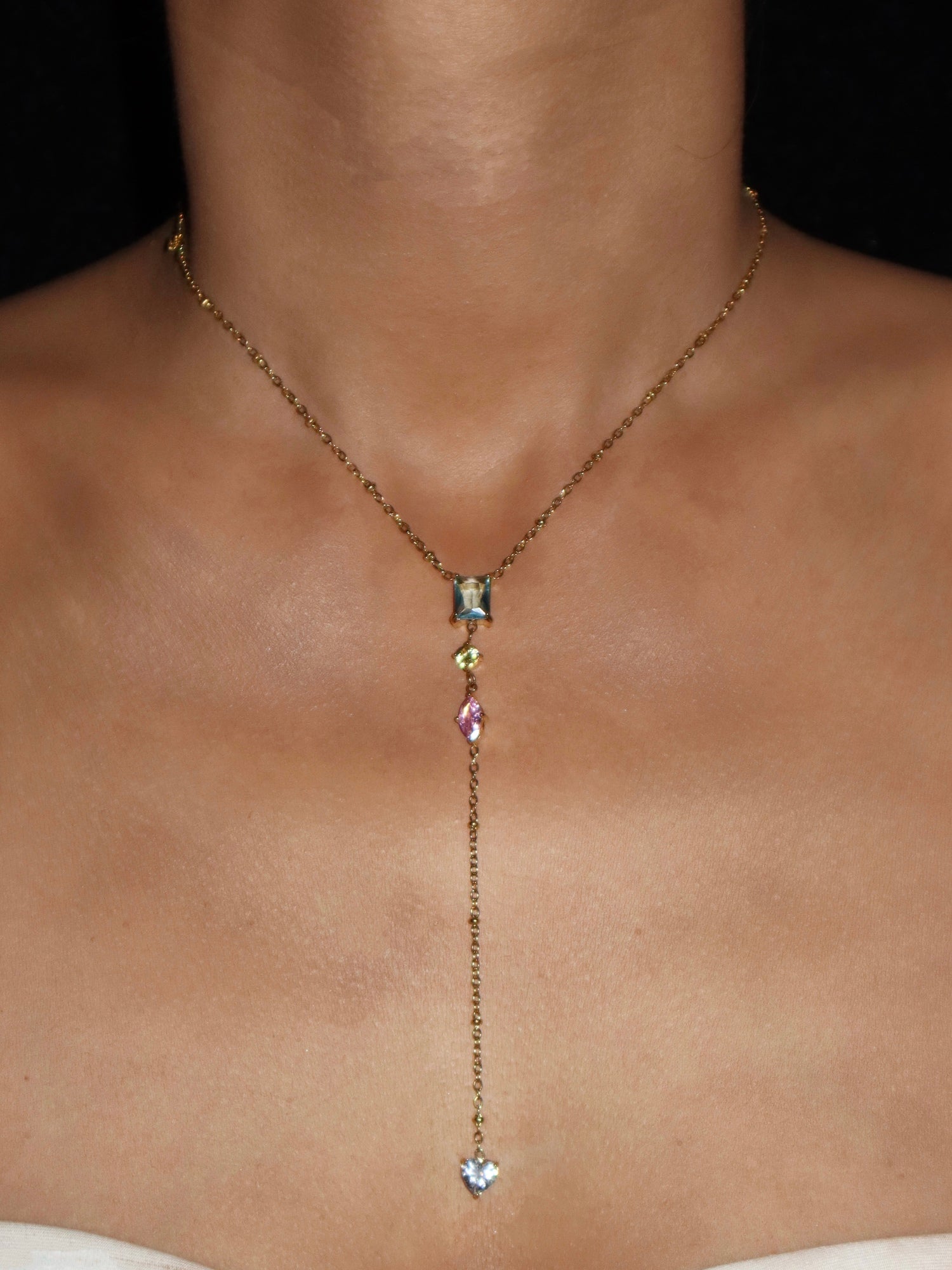 Mavis Colorful Lariat Necklace I