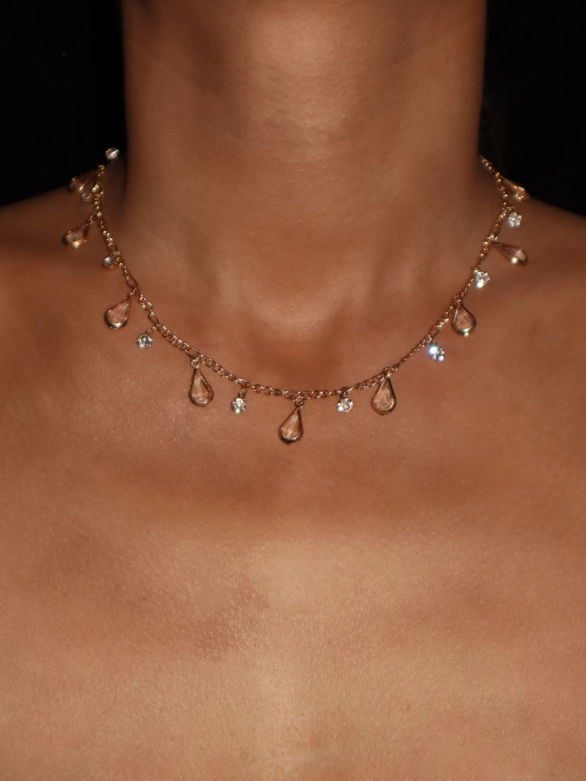 Alberta Transpanrent Waterdrop Necklace - Kuri Jewelry