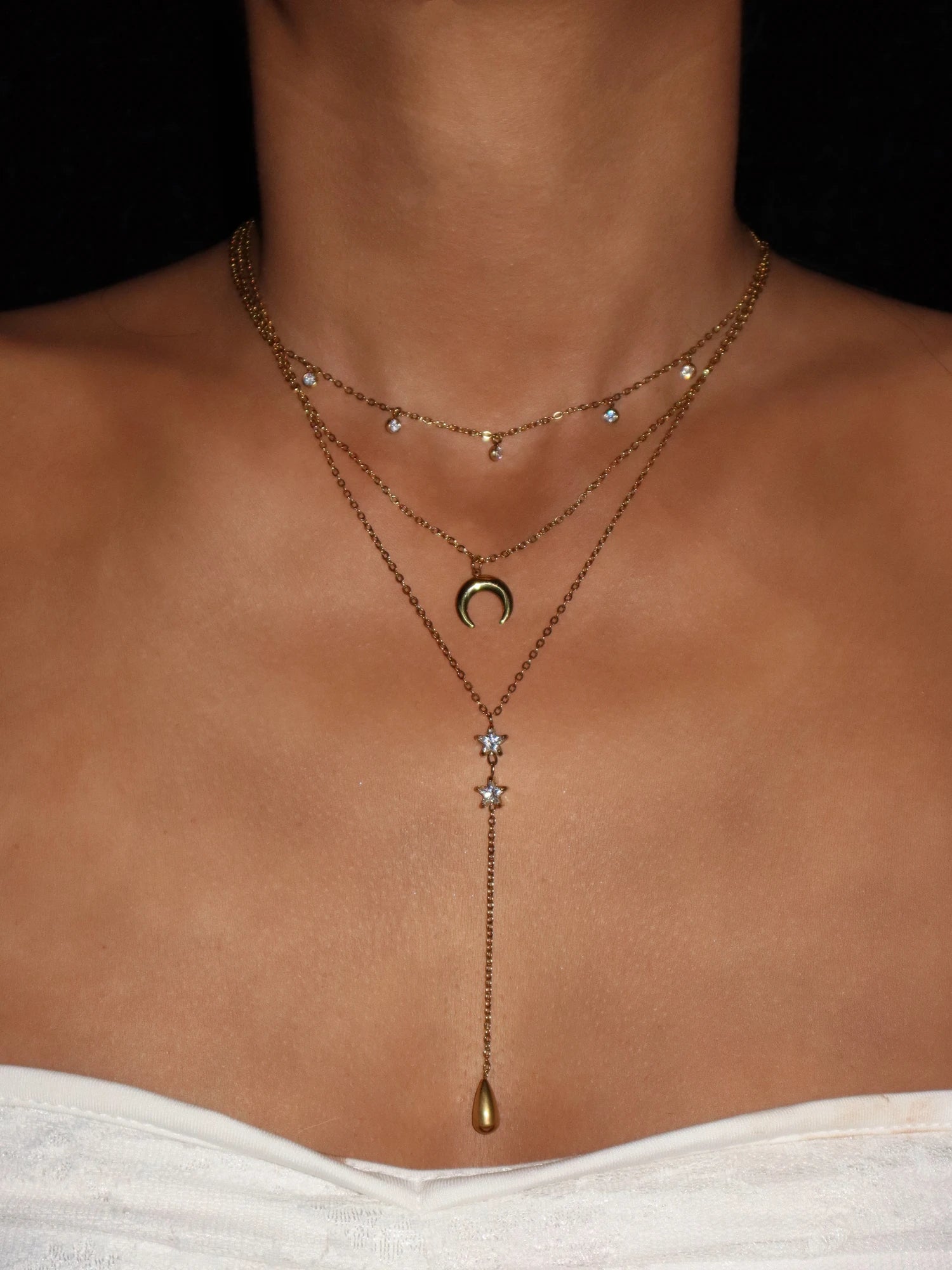 Tammy Moon & Star Layered Necklace
