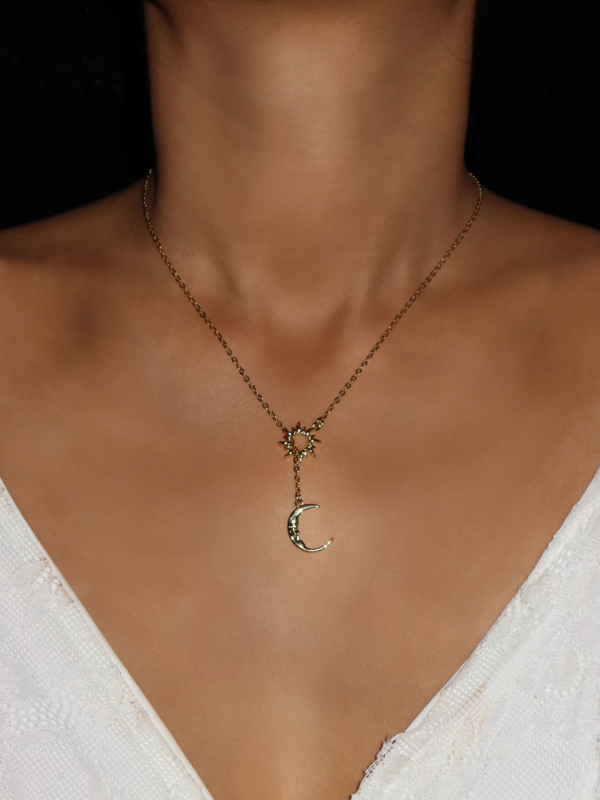 Cathy Moon & Sun Necklace - Kuri Jewelry