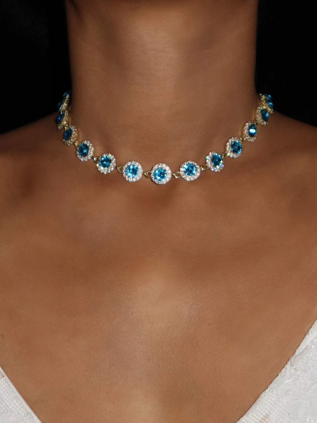 Iris Blue Choker