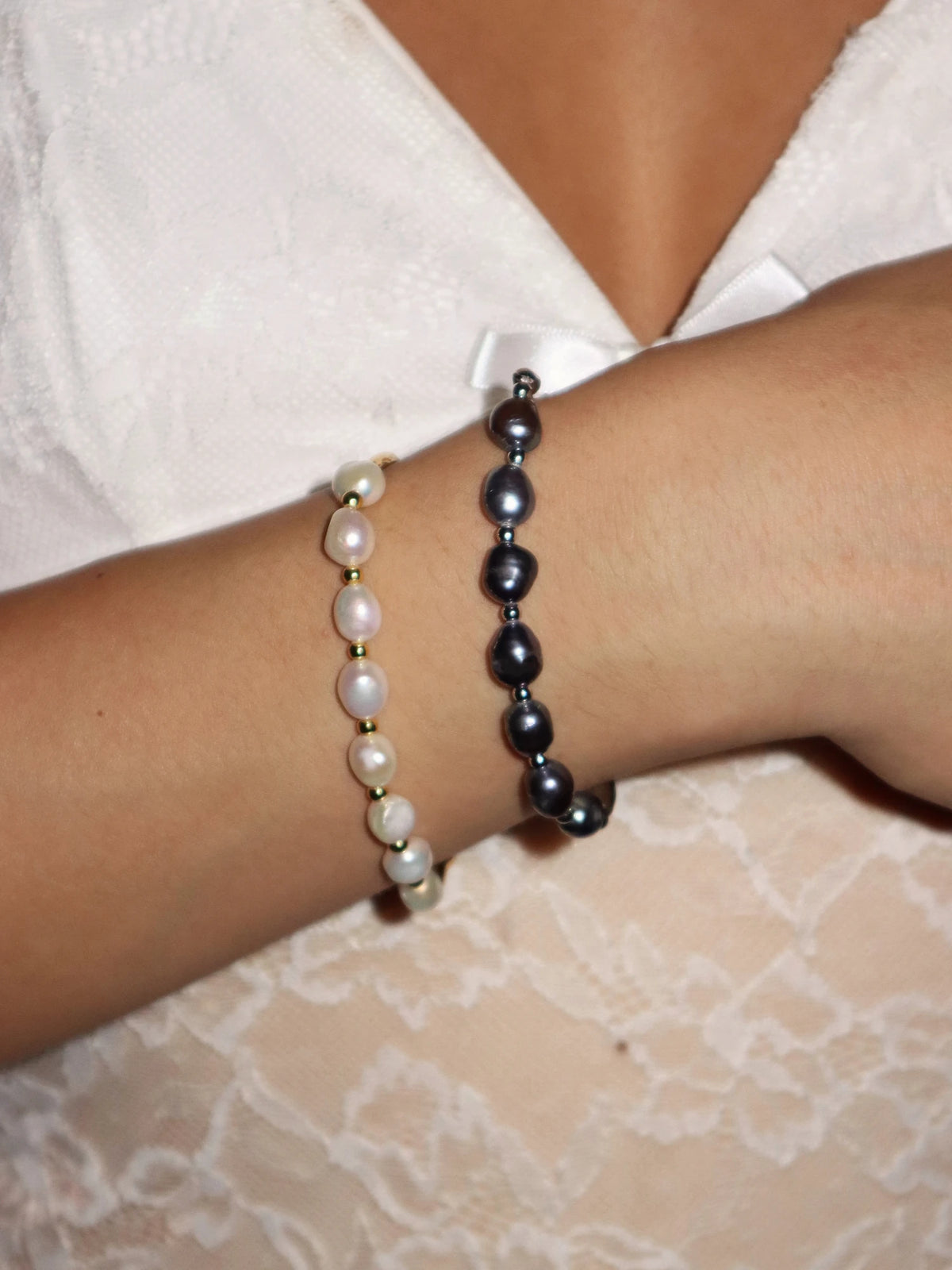 Chloe Peacock Pearl Bangle