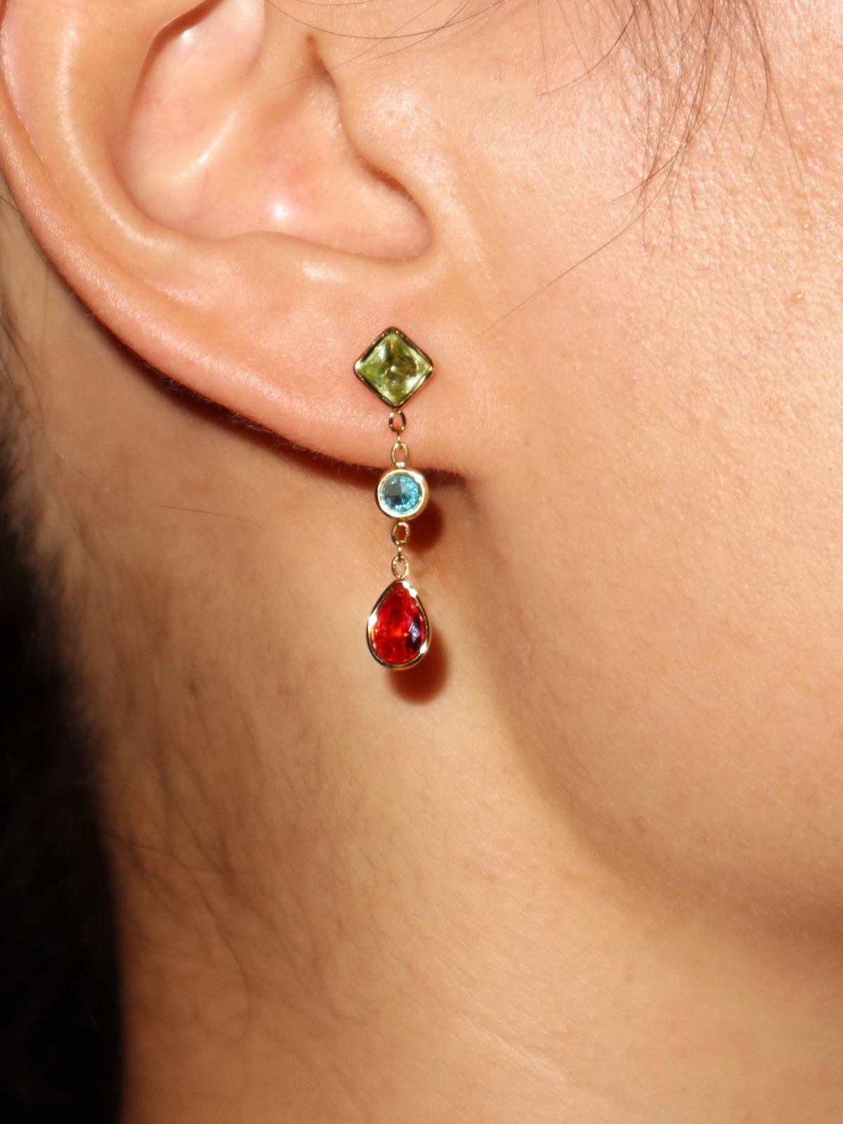 Blanche Colored Drop Earrings
