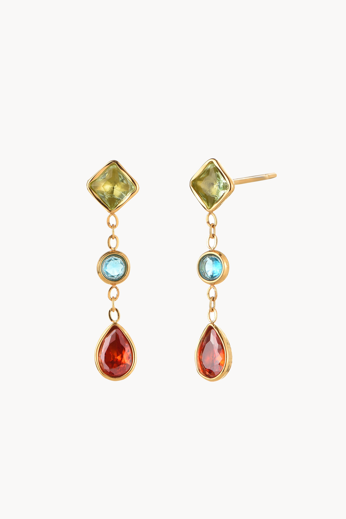 Blanche Colored Drop Earrings