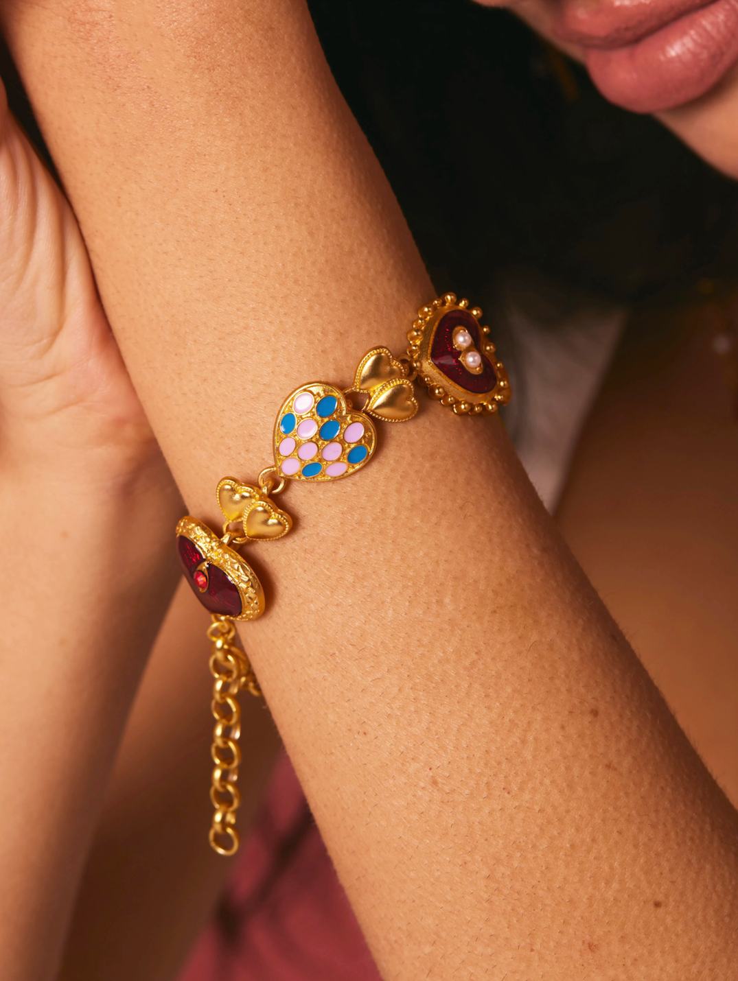 Marcia Vintage Heart Bracelet