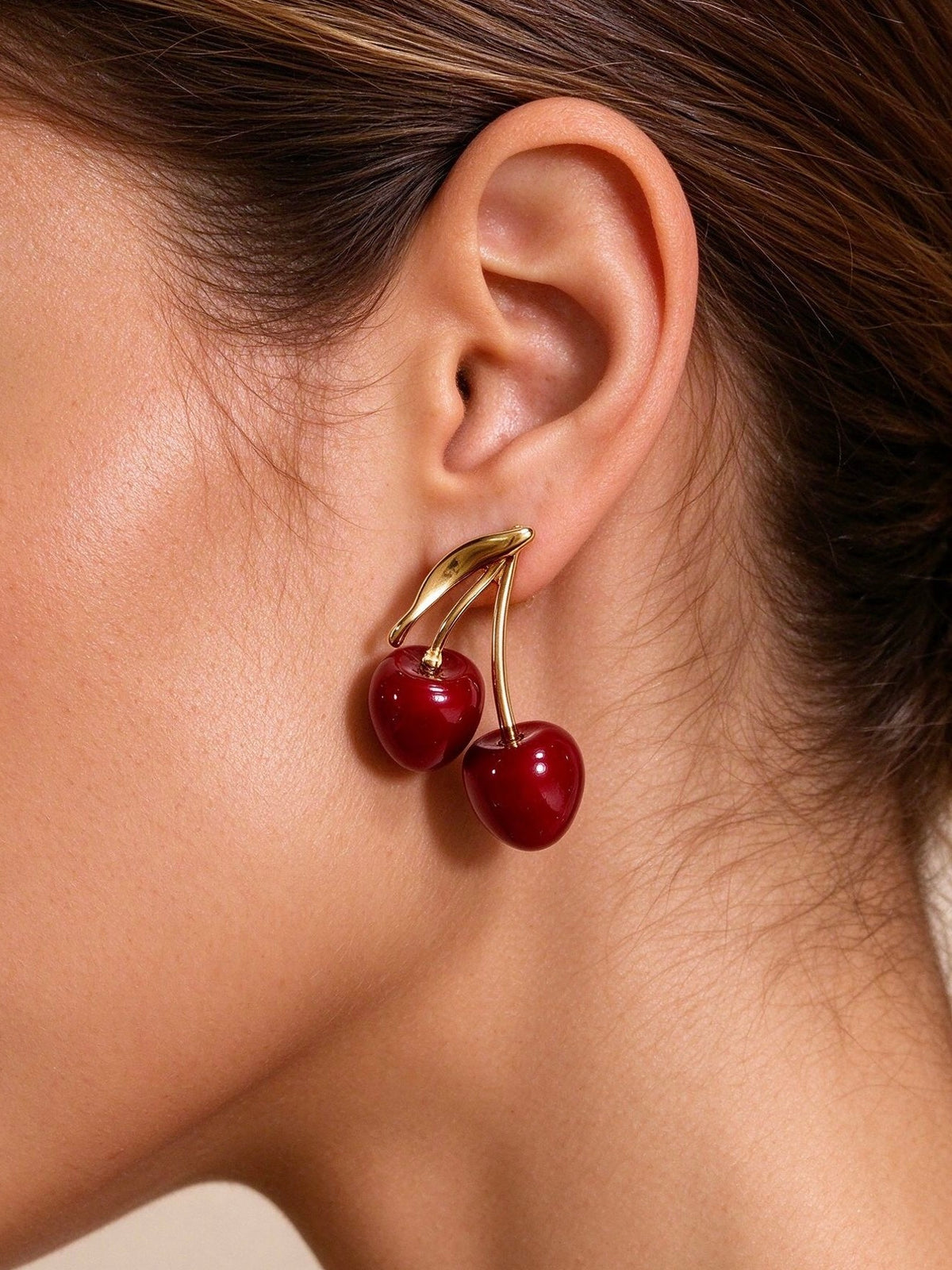 Lisa Golden Cherry Earrings