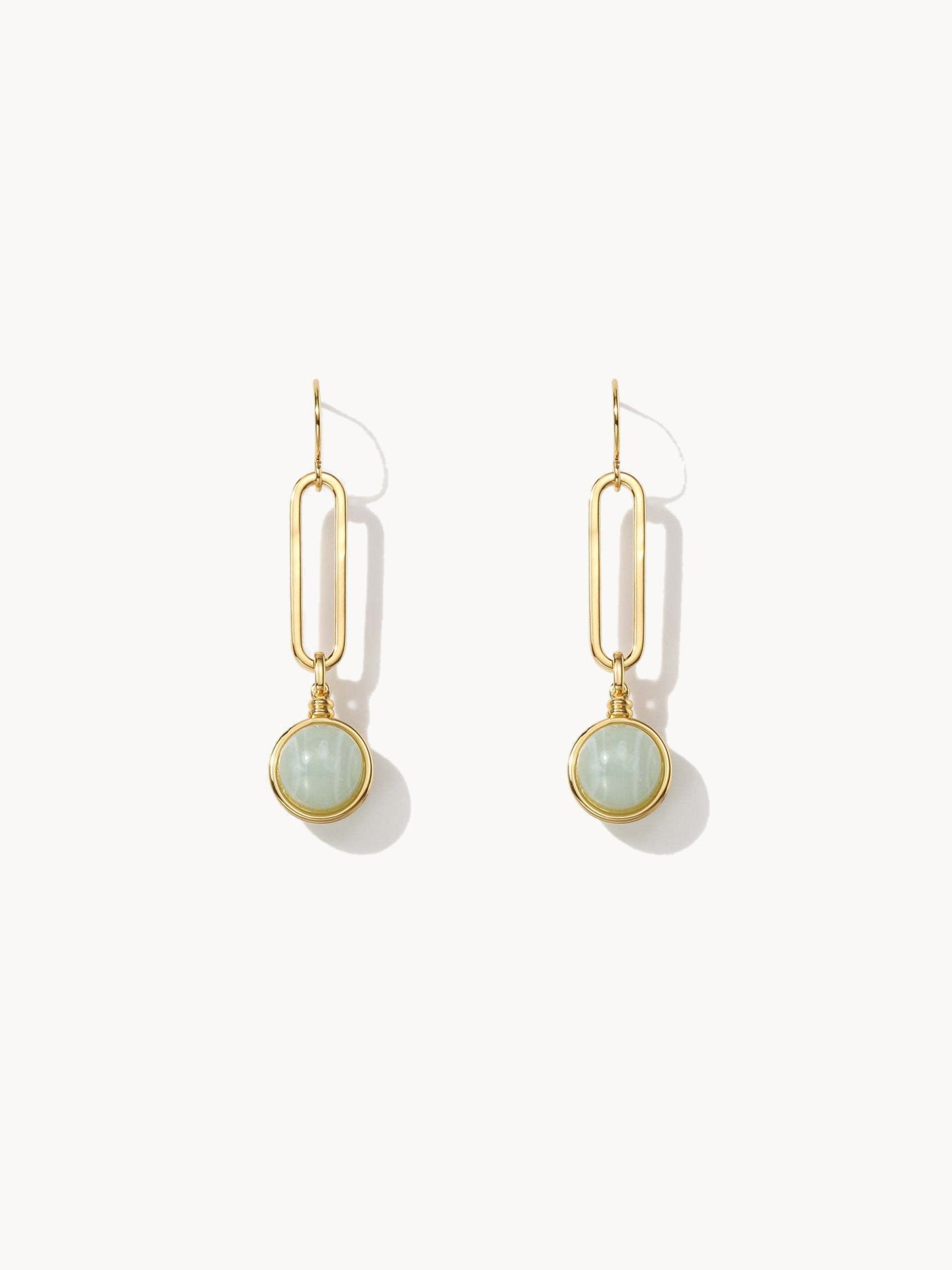 Hermosa Green Stone Earrings