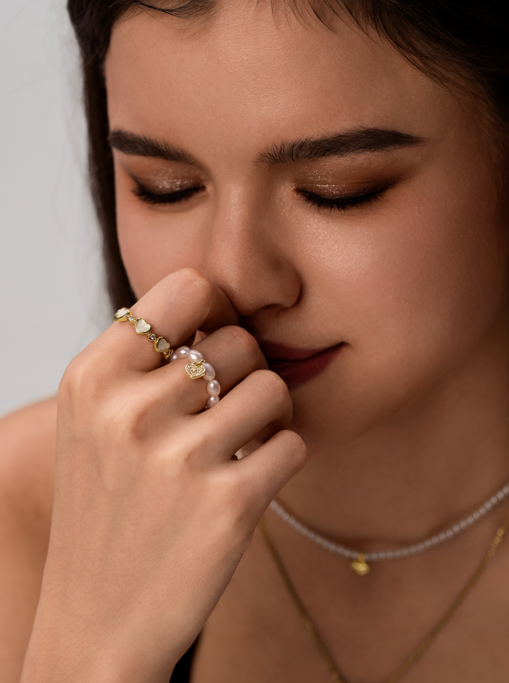 Anillo Ayla Corazón Perla