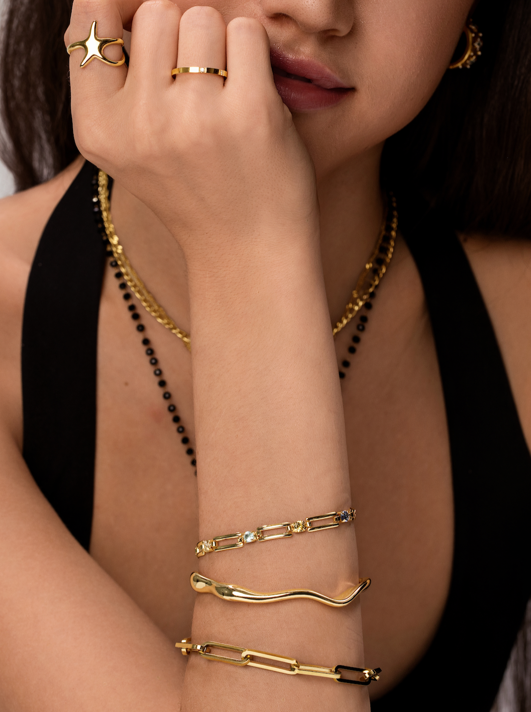 Golden Paperclip Chain Bracelet