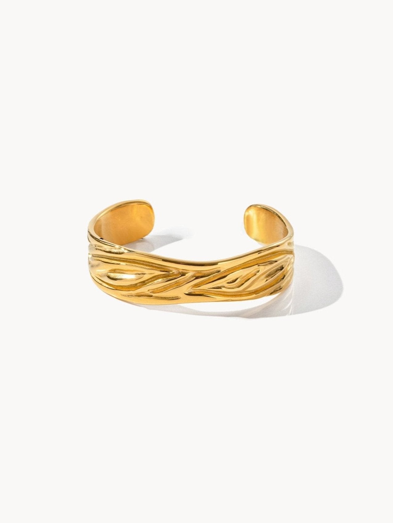 Yetta Golden Textured Bracelet