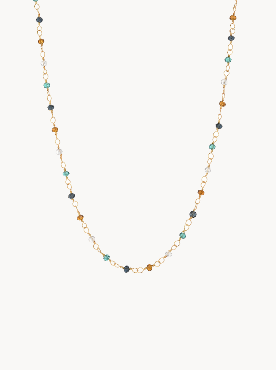 Mary Colorful Beaded Chain Necklace