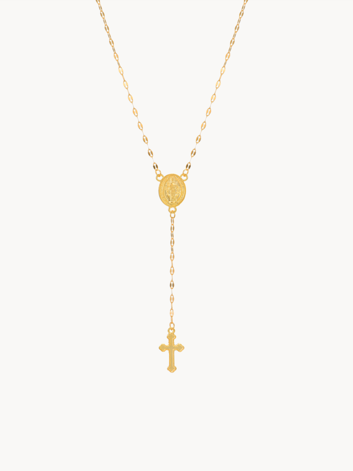 Gloria Cross Lariat Necklace - Kuri Jewelry