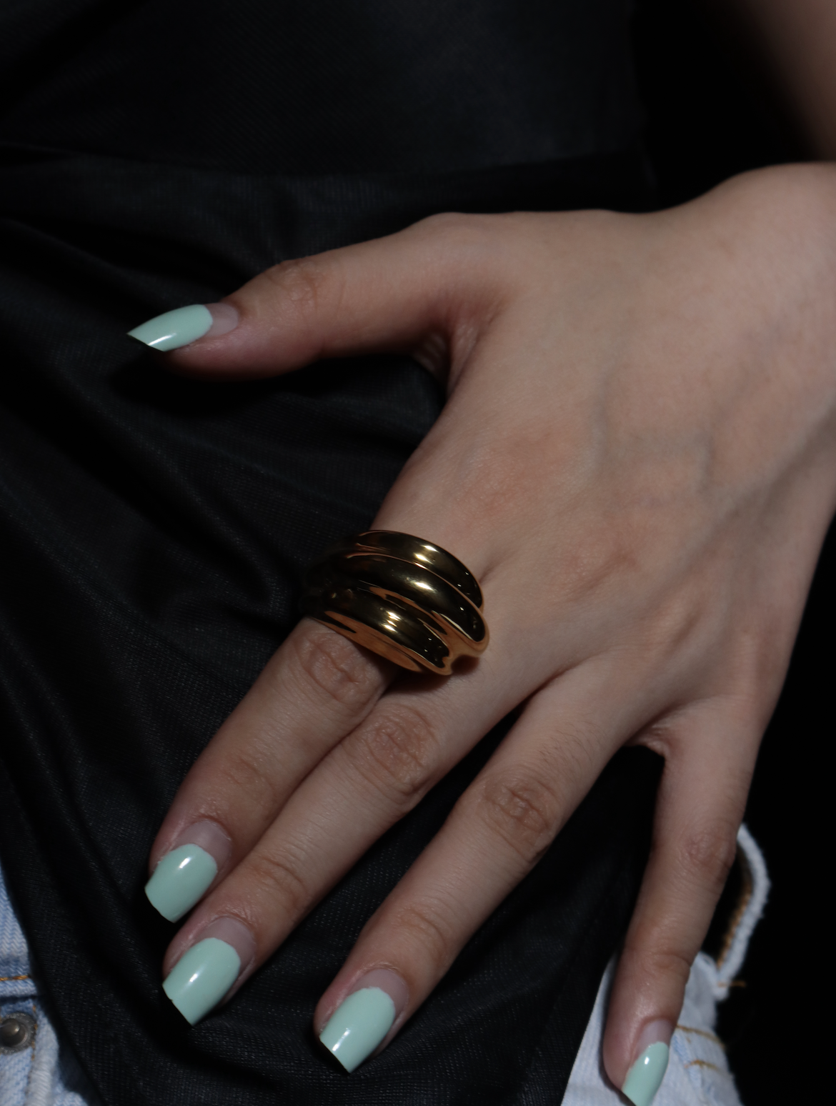 Maud Gold Chunky Ring