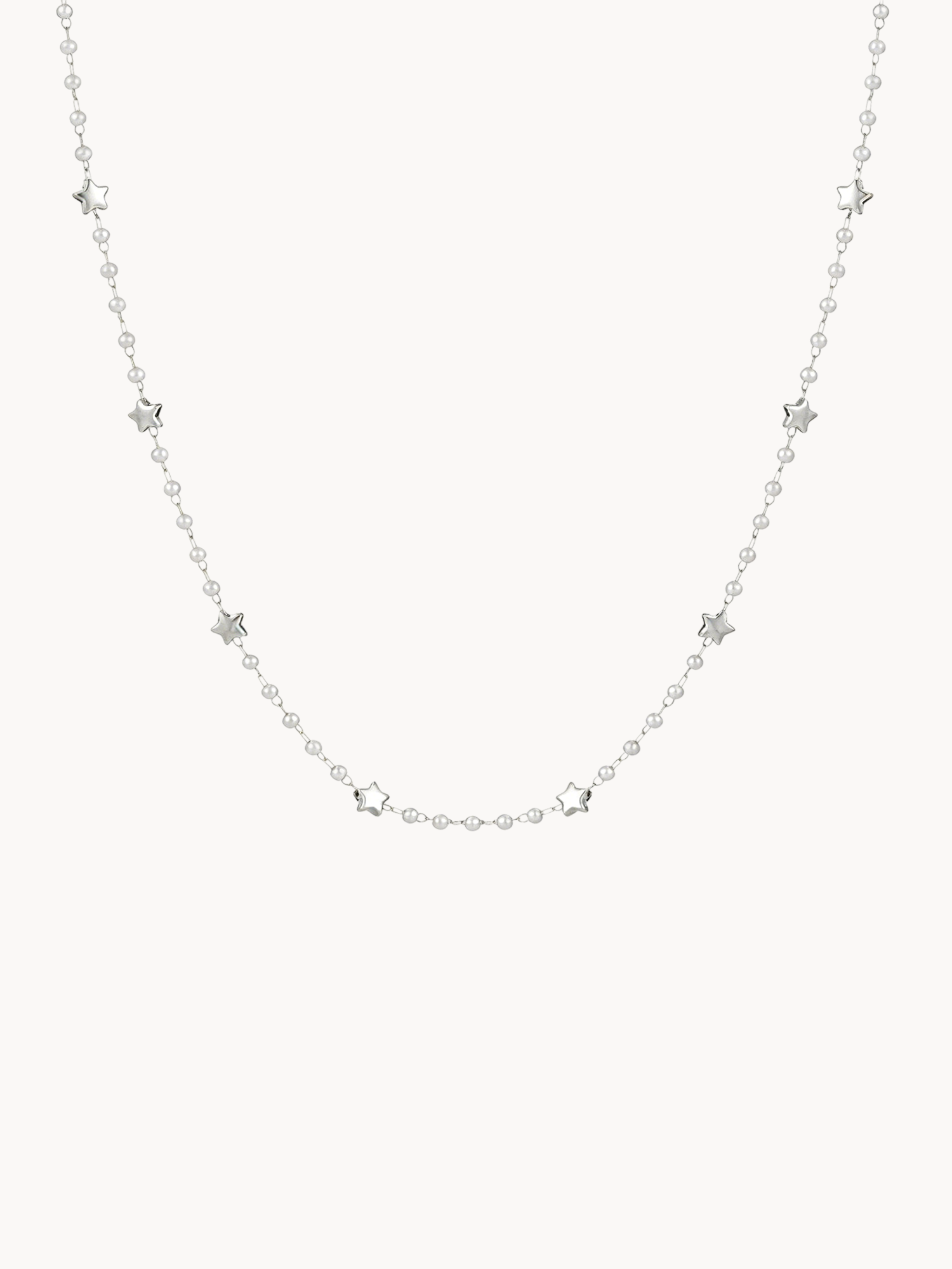 Adora Stars Pearl Silver Necklace