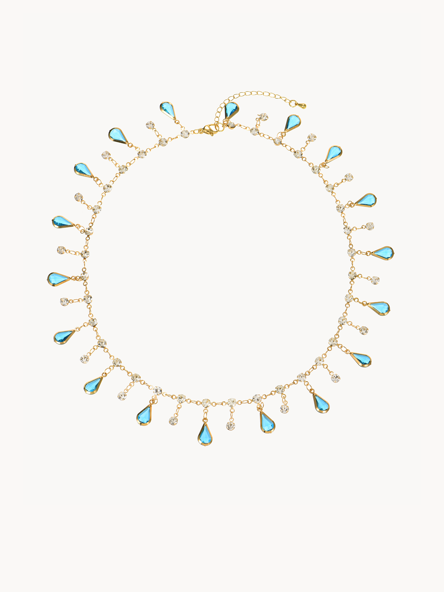 Alberta Blue Waterdrop Necklace - Kuri Jewelry