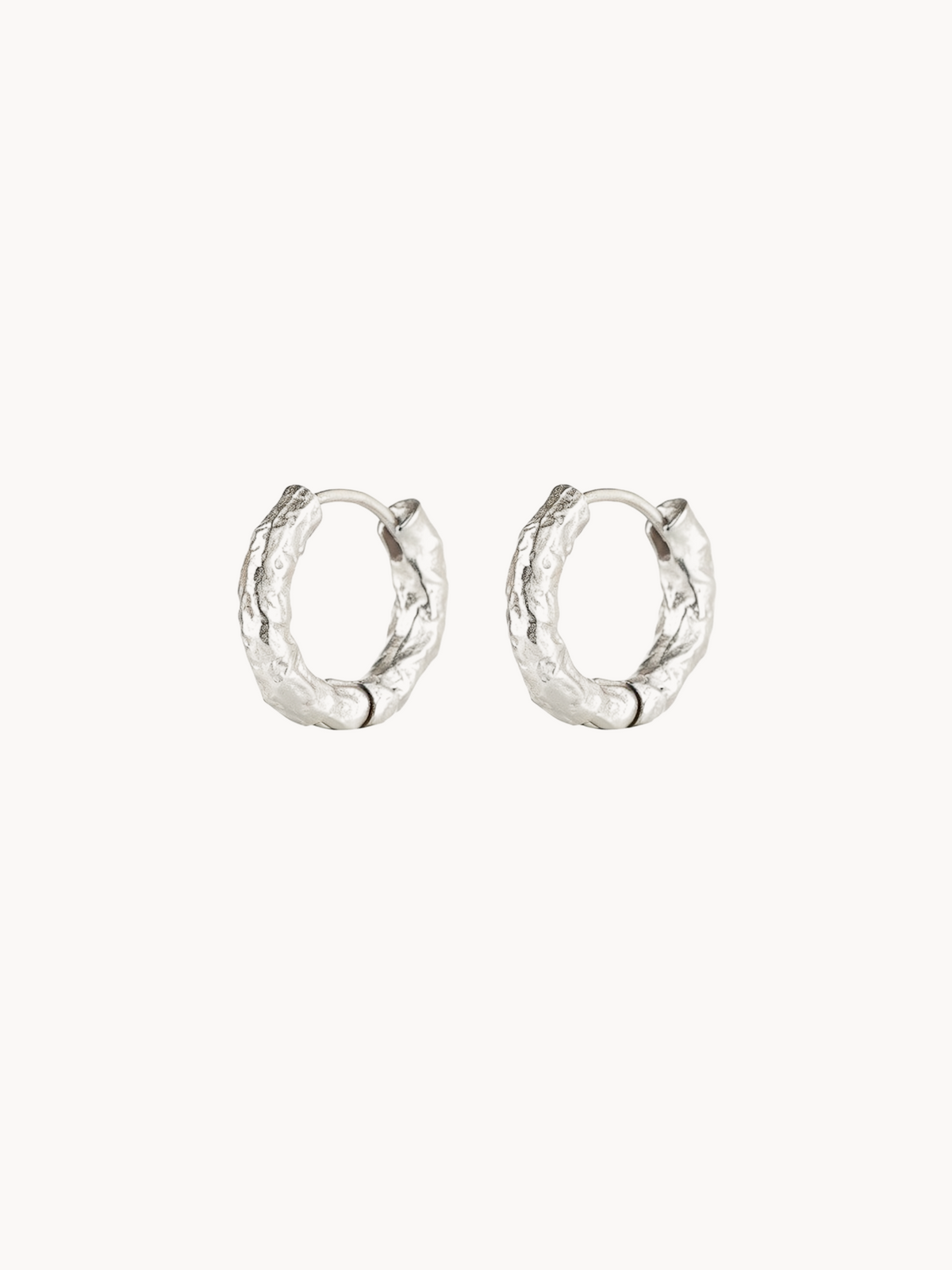 Beverly Pleated Golden Hoop Earrings