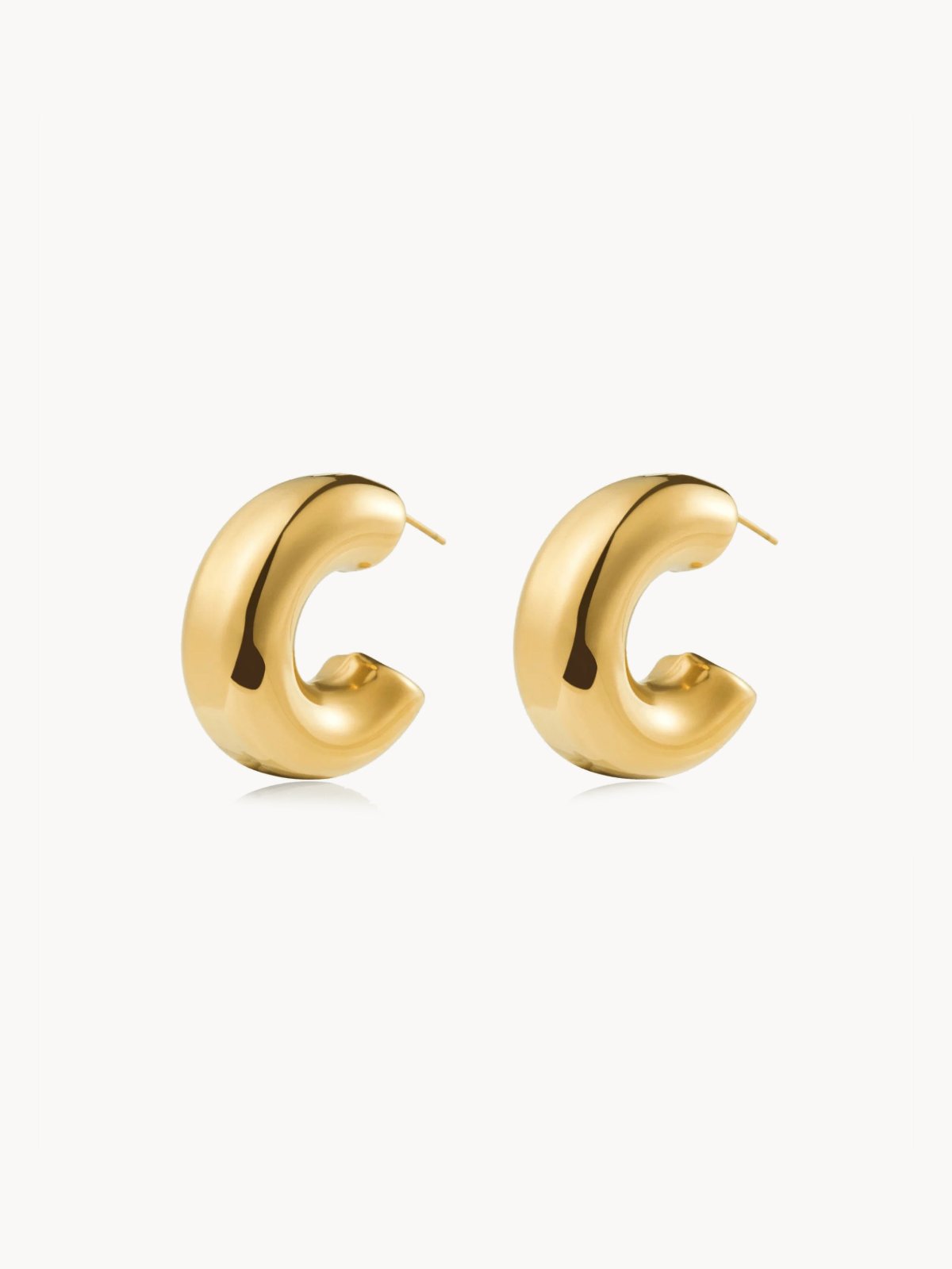 Chunky Golden Hoop Earrings