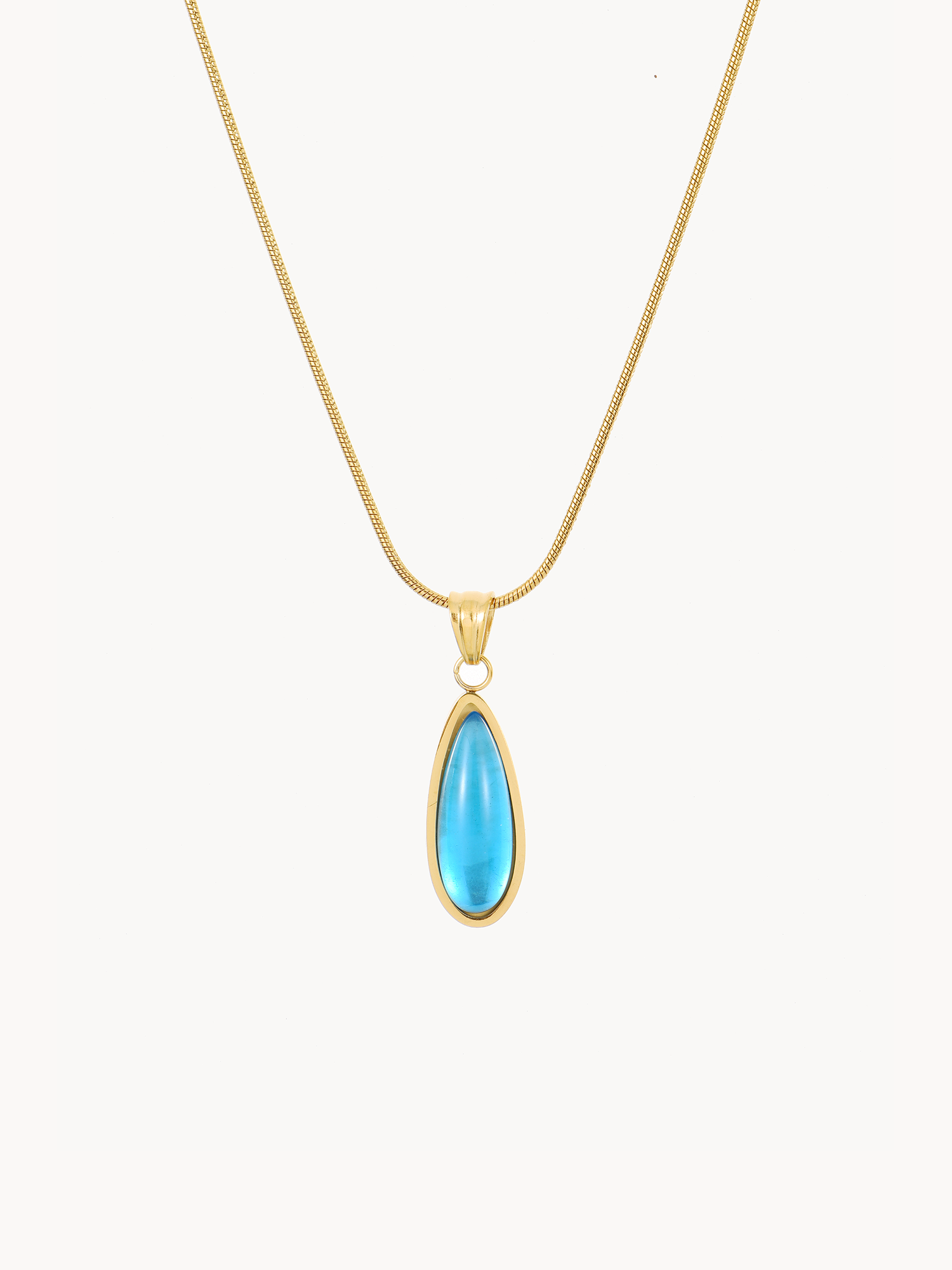 Constance Blue Waterdrop Necklace - Kuri Jewelry