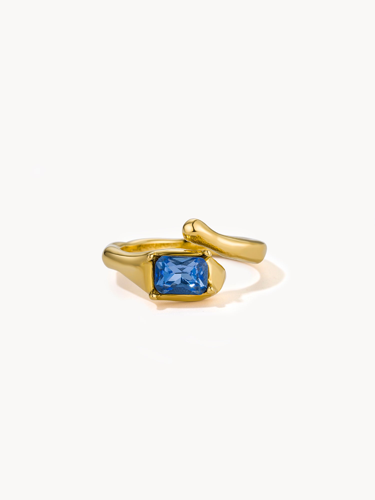 Azure Flow Blue Zircon Ring