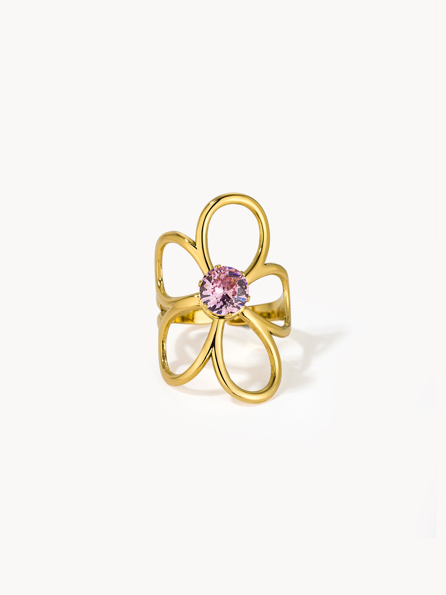 Blooming Silhouette Pink Ring
