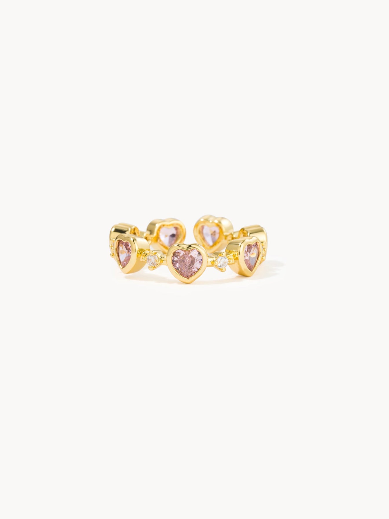Lucy Pink Hearts Ring