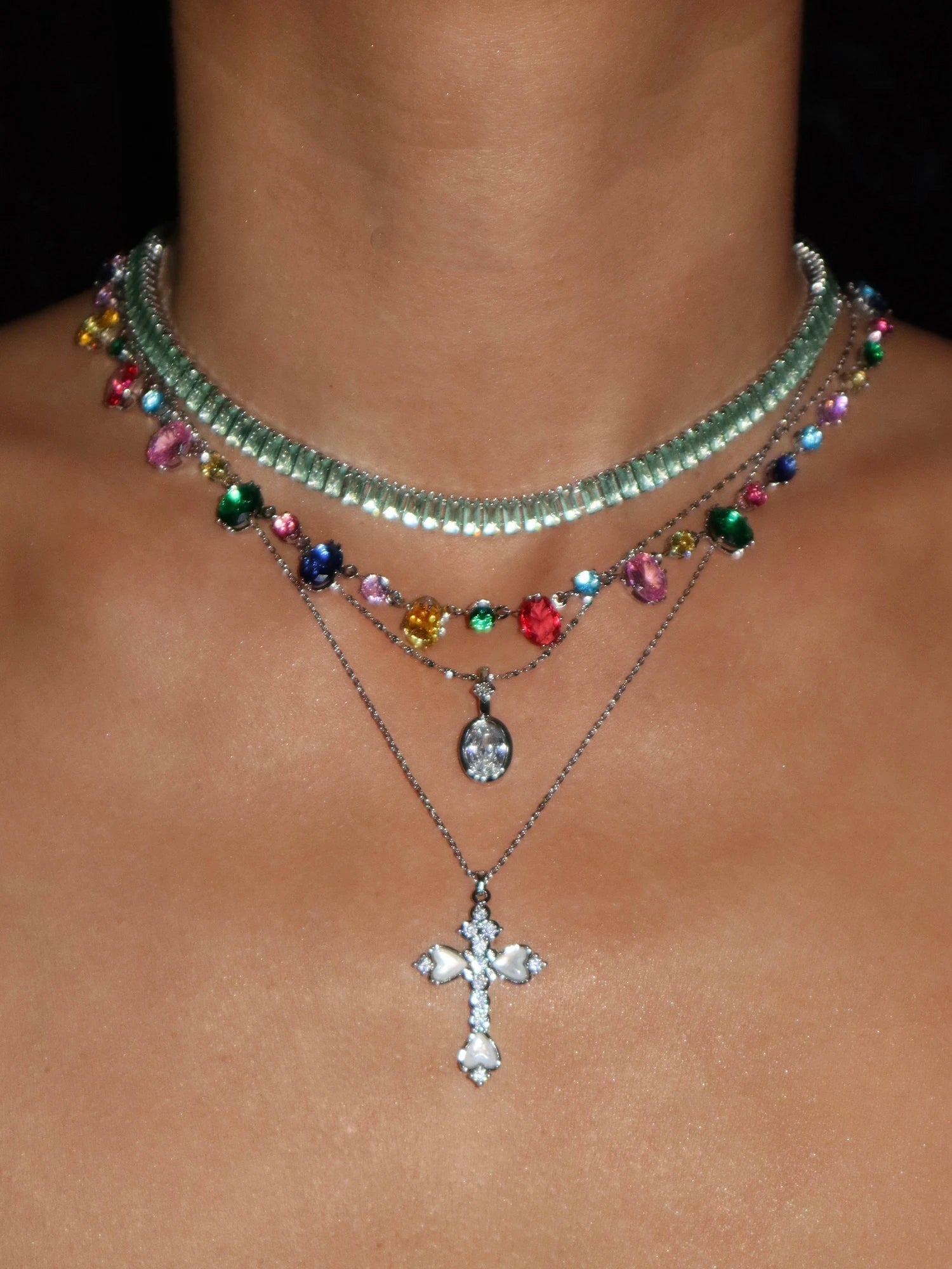 Debbie Colorful Crystal Necklace