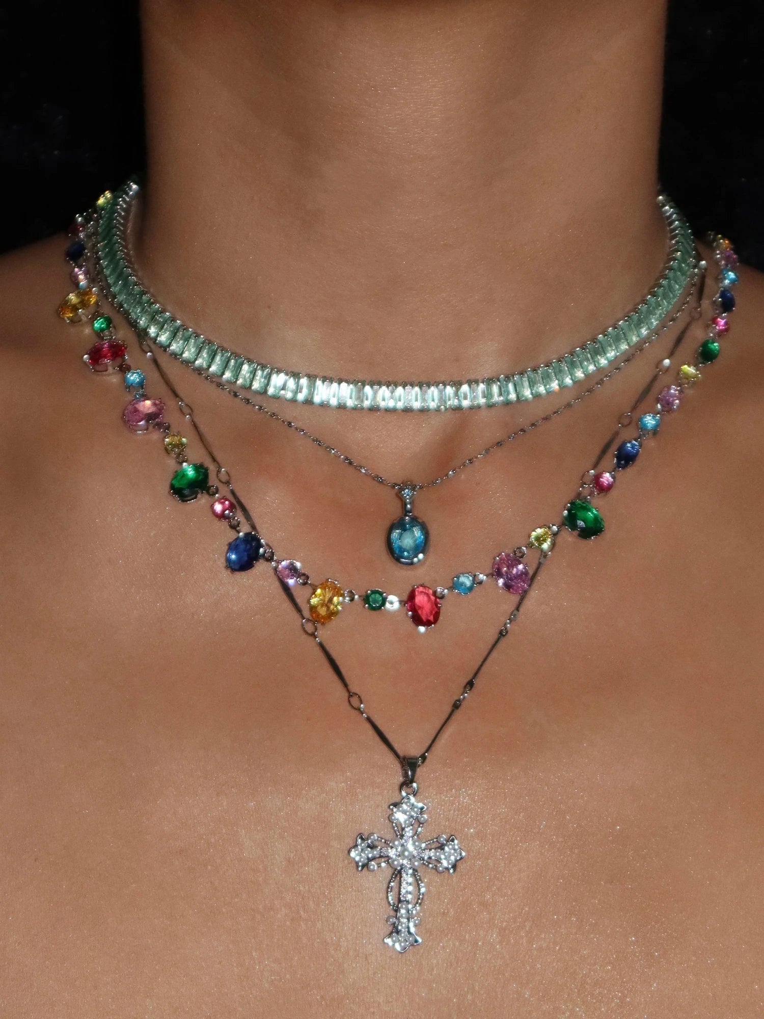 Debbie Colorful Crystal Necklace