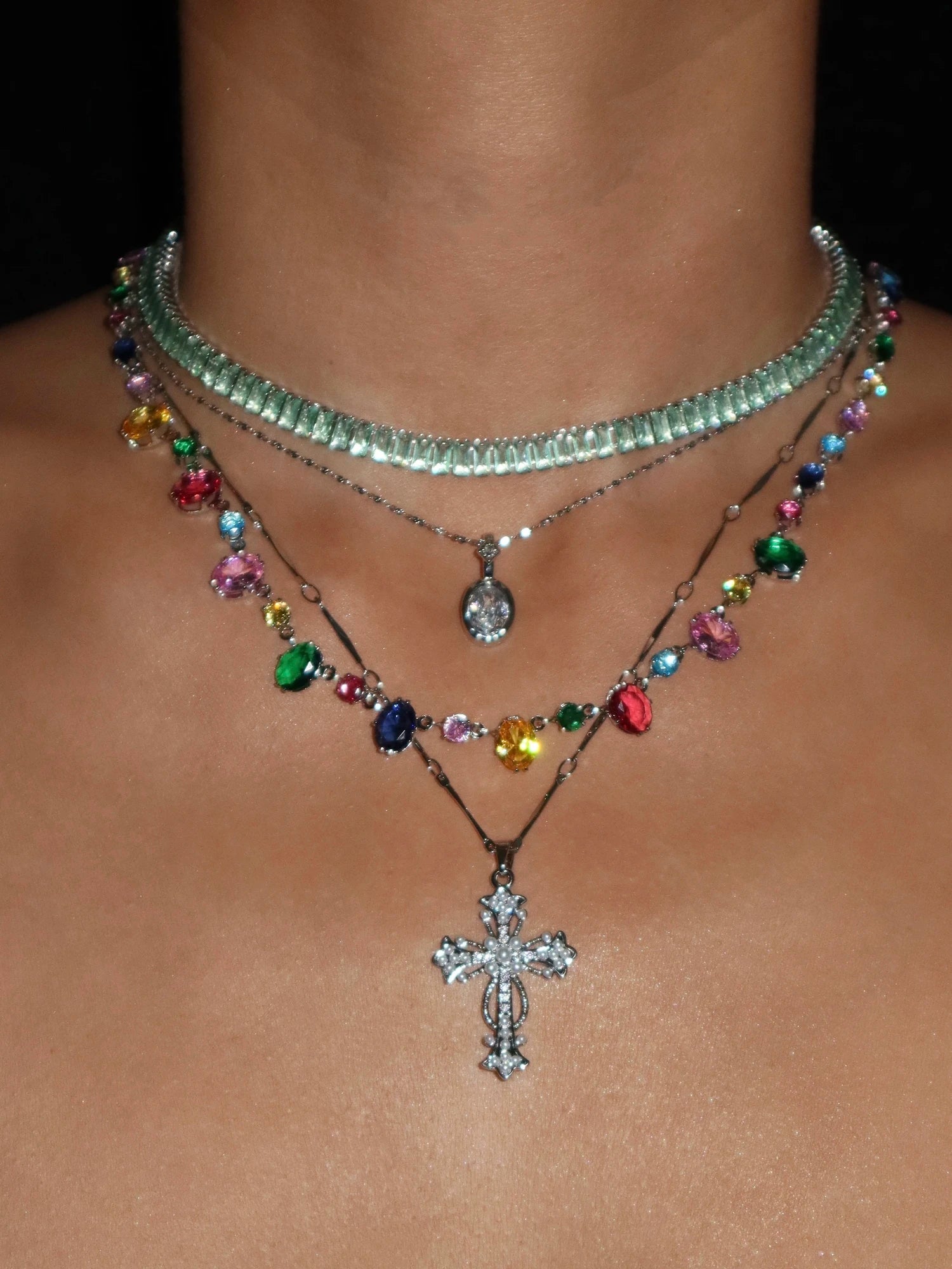 Debbie Colorful Crystal Necklace