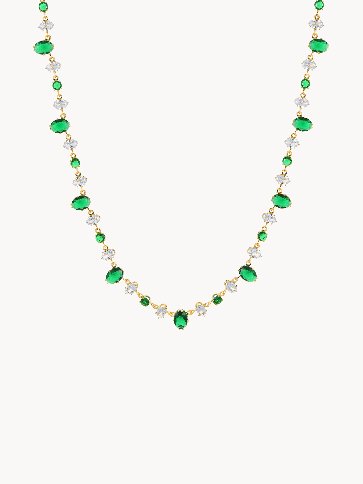 Debbie Evergreen Crystal Necklace
