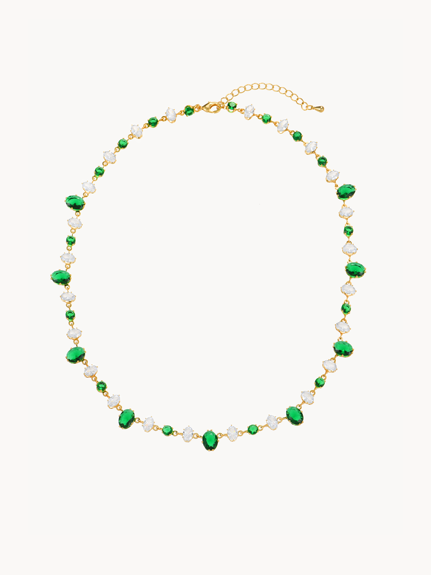 Debbie Evergreen Crystal Necklace - Kuri Jewelry