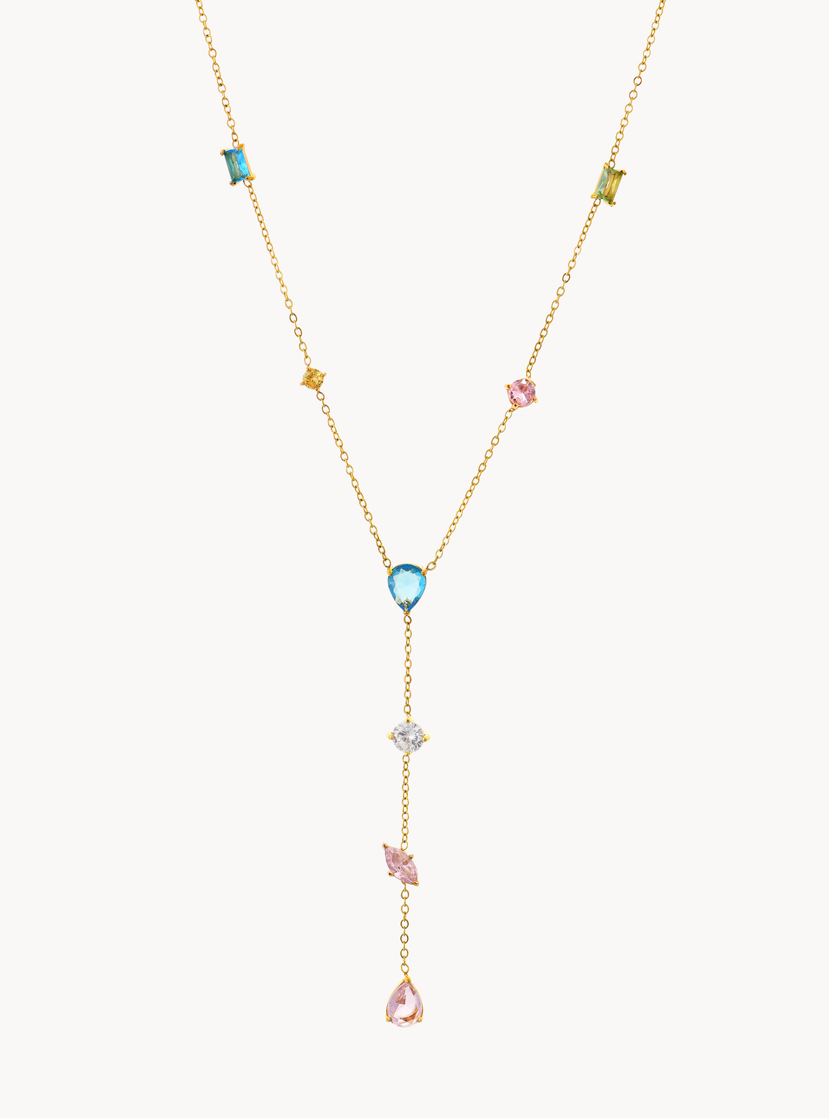 Mavis Colored Lariat Necklace II