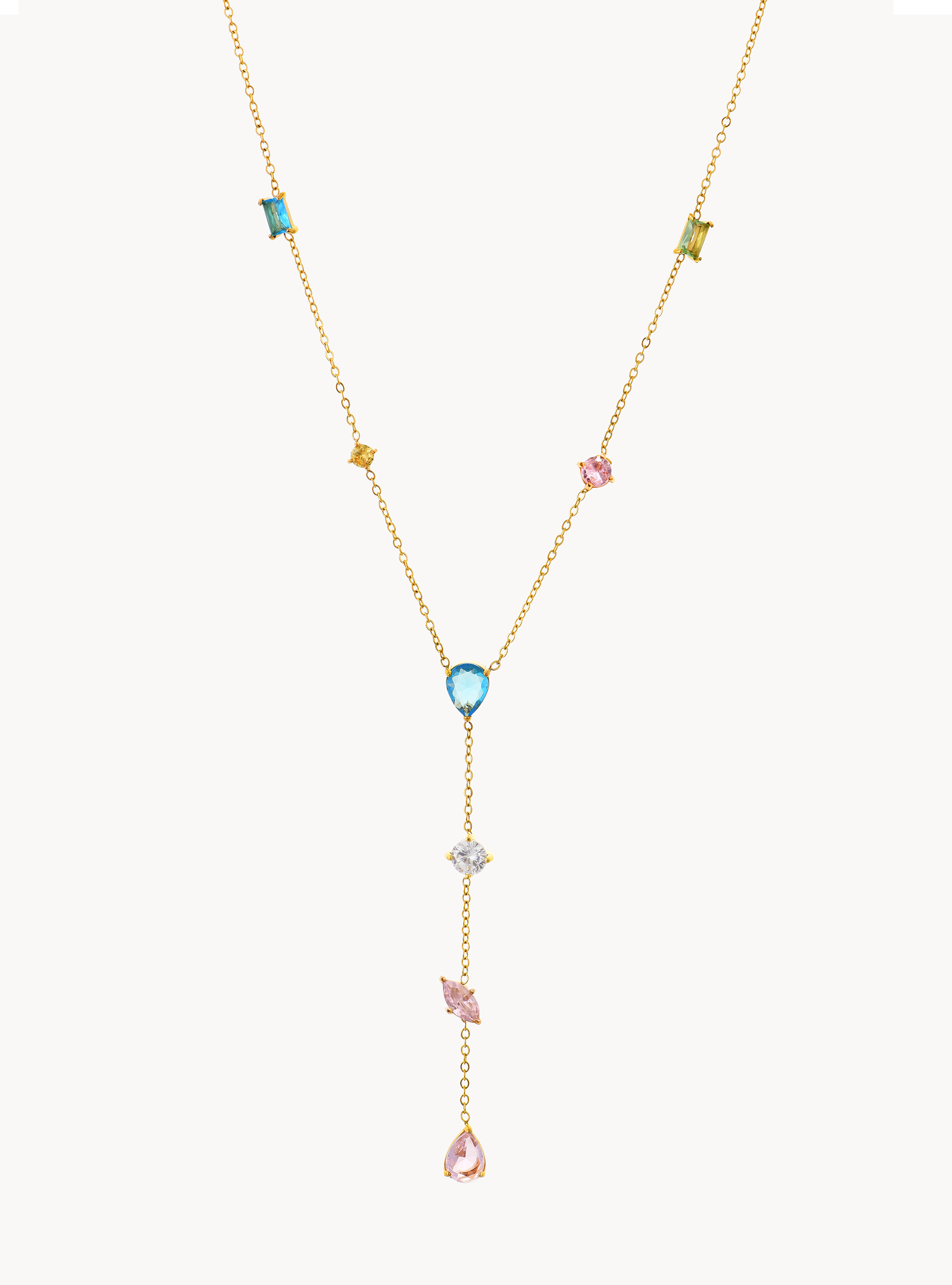 Mavis Colored Lariat Necklace II