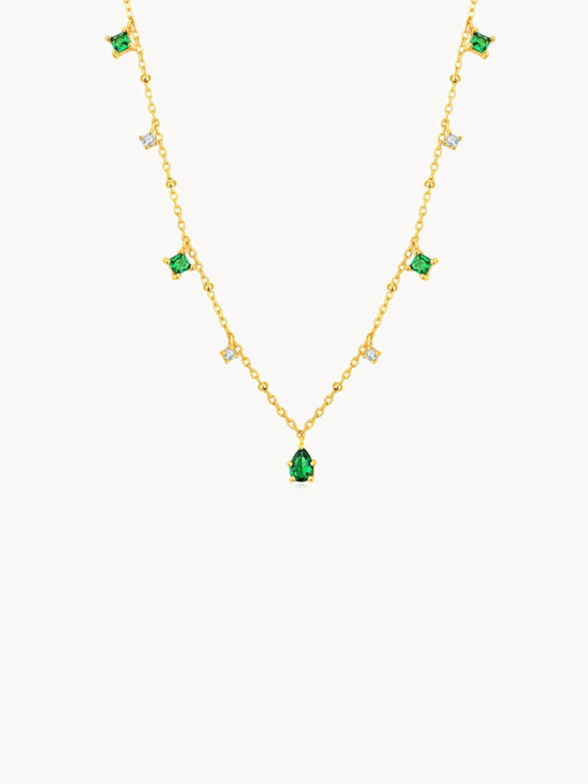 Emerald Green Golden Necklace