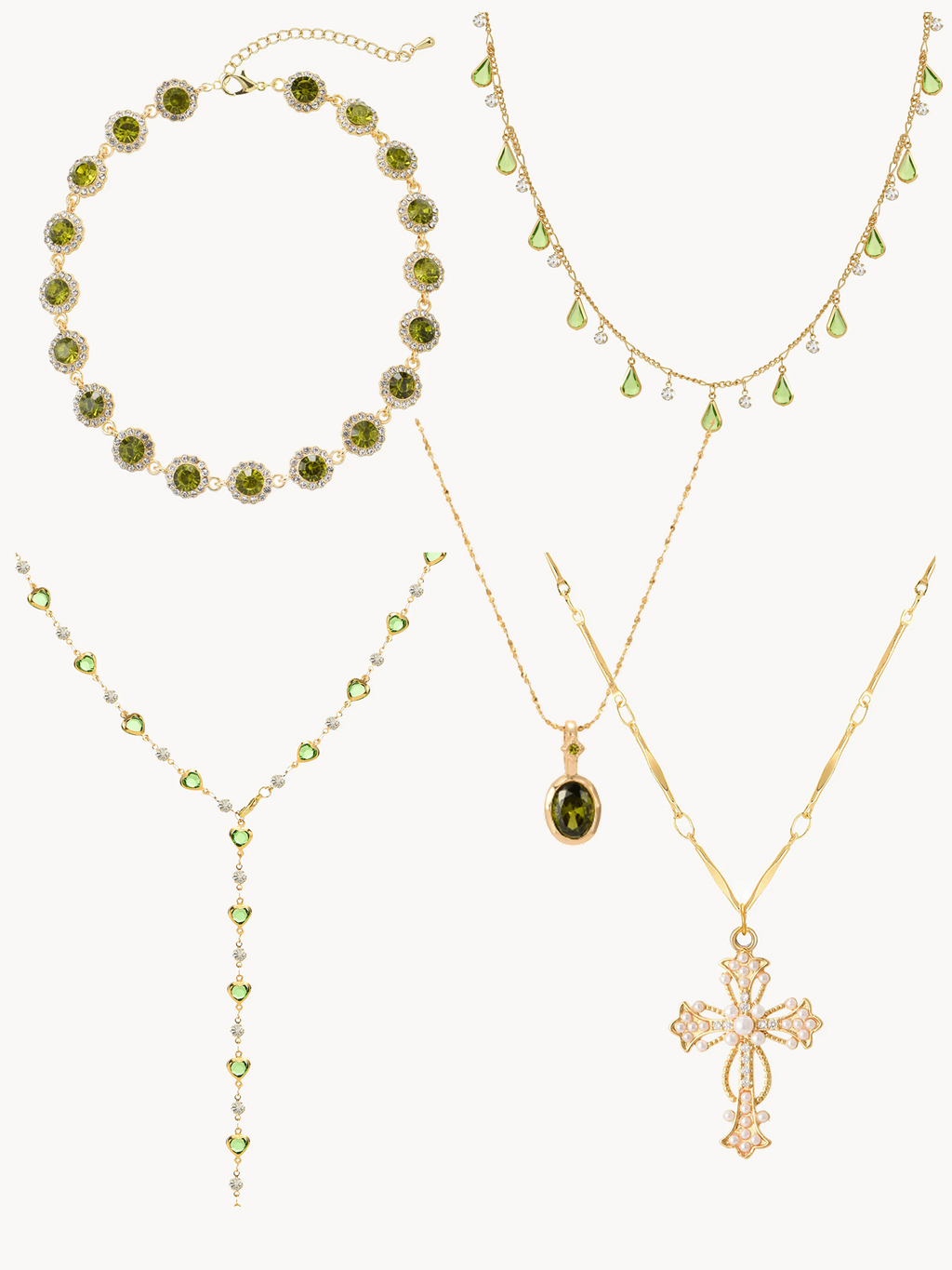 Green Iris Jewelry Set | Kuri Jewelry
