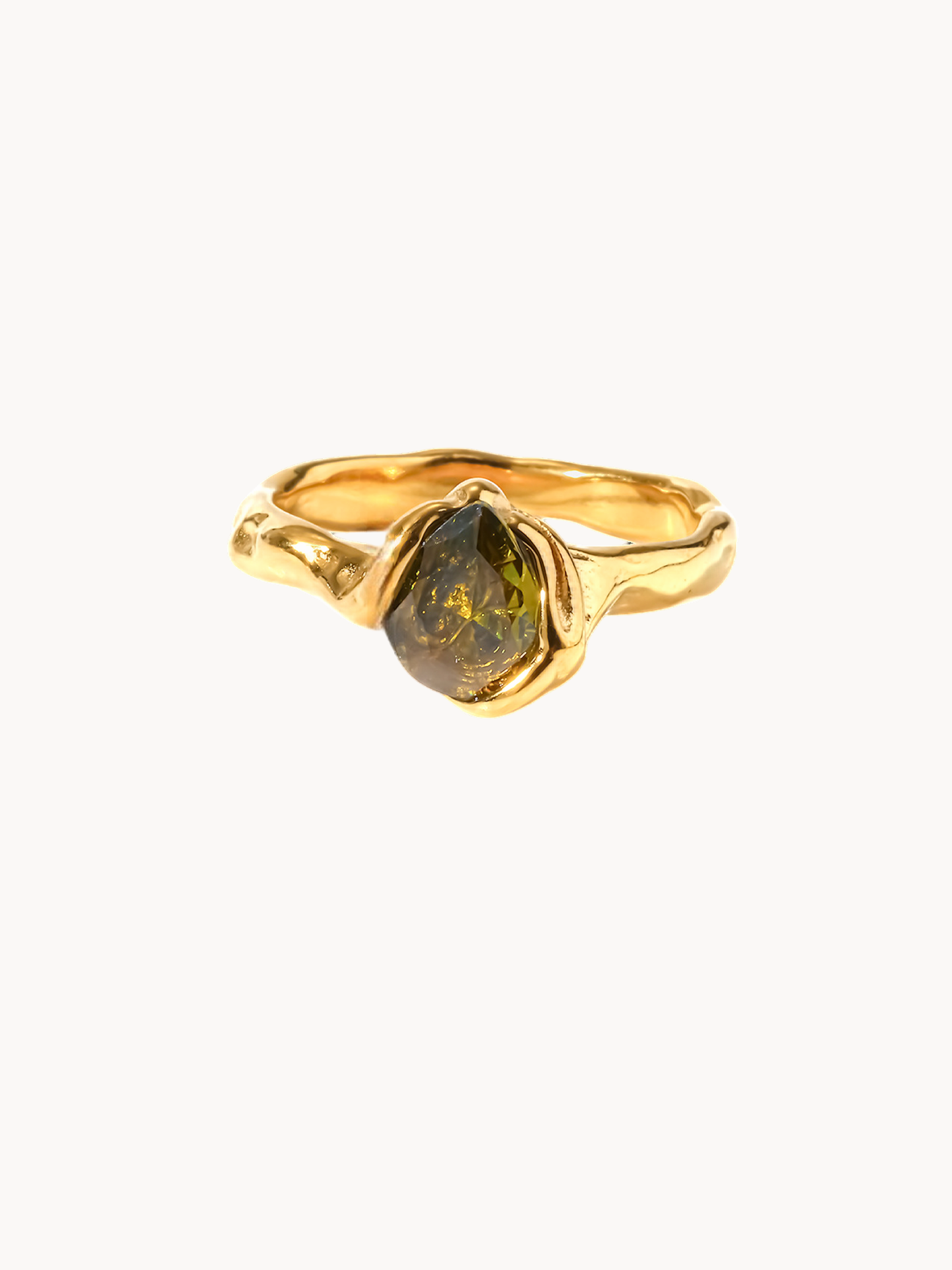 Lava Olivine Ring