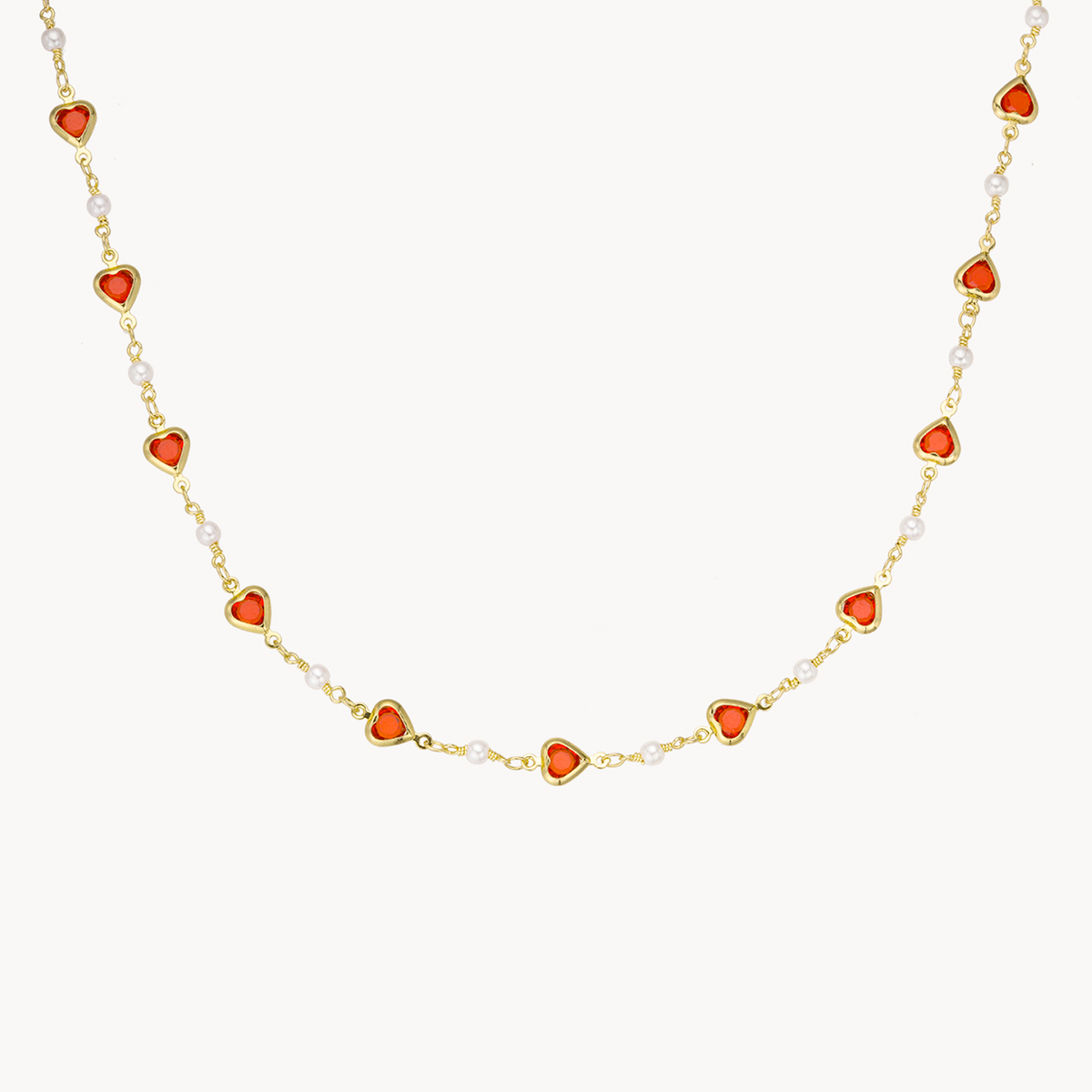 ネックレス・ペンダント [KINDABABY] red heart point pearl necklace 71CMA+bc+SL._UY1000_.jpg