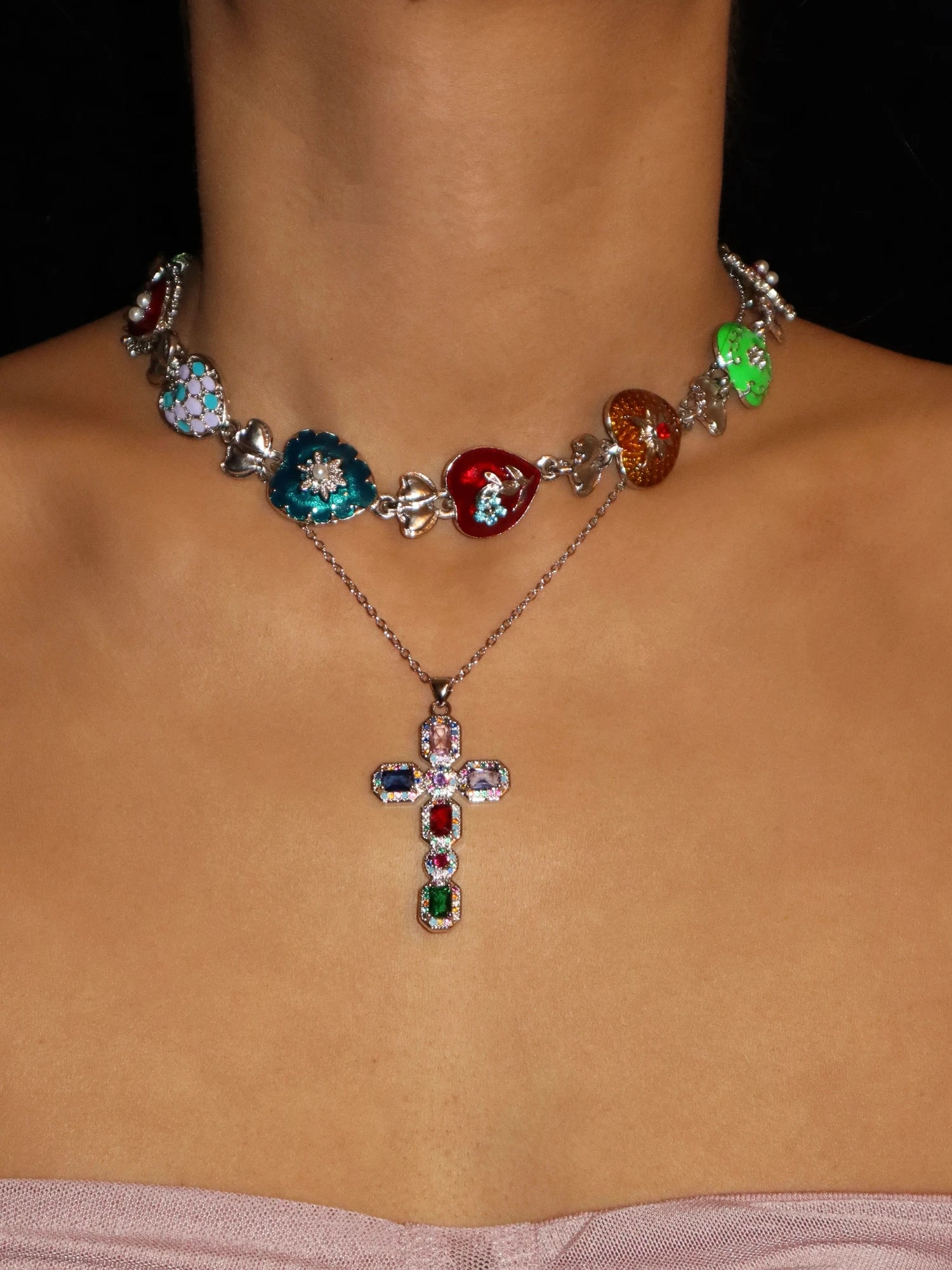 Marcia Vintage Heart Silver Necklace