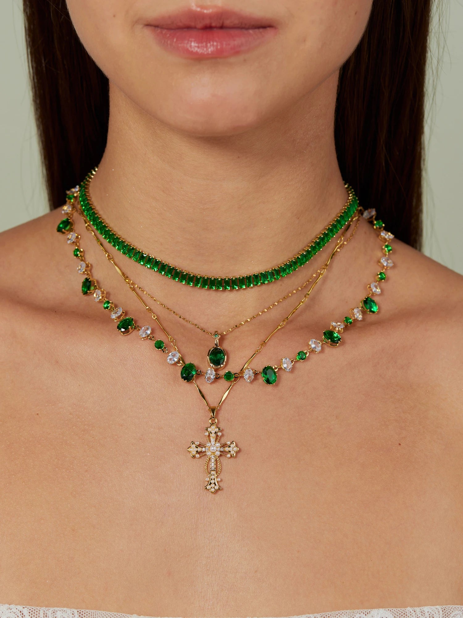 Josie Green Choker Necklace - Kuri Jewelry