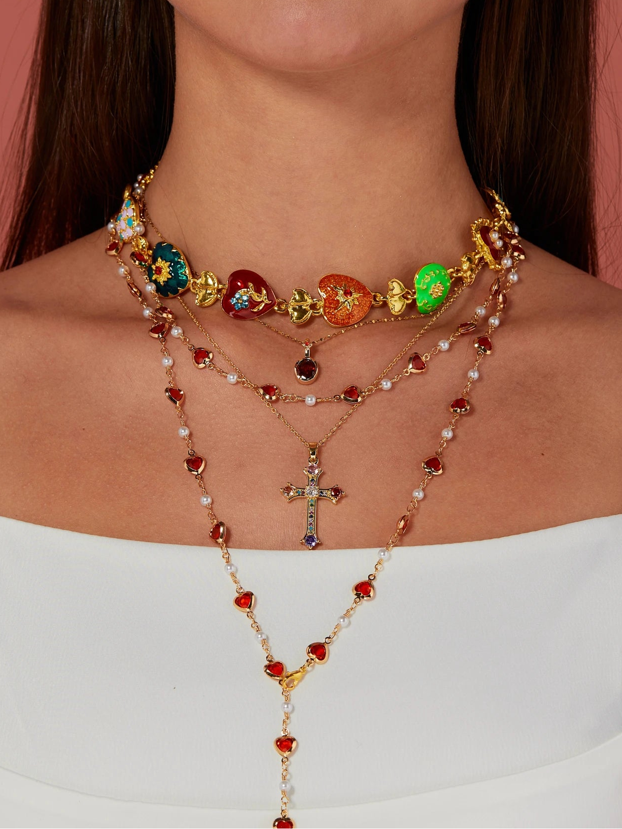 Red Natasha Set - Kuri Jewelry