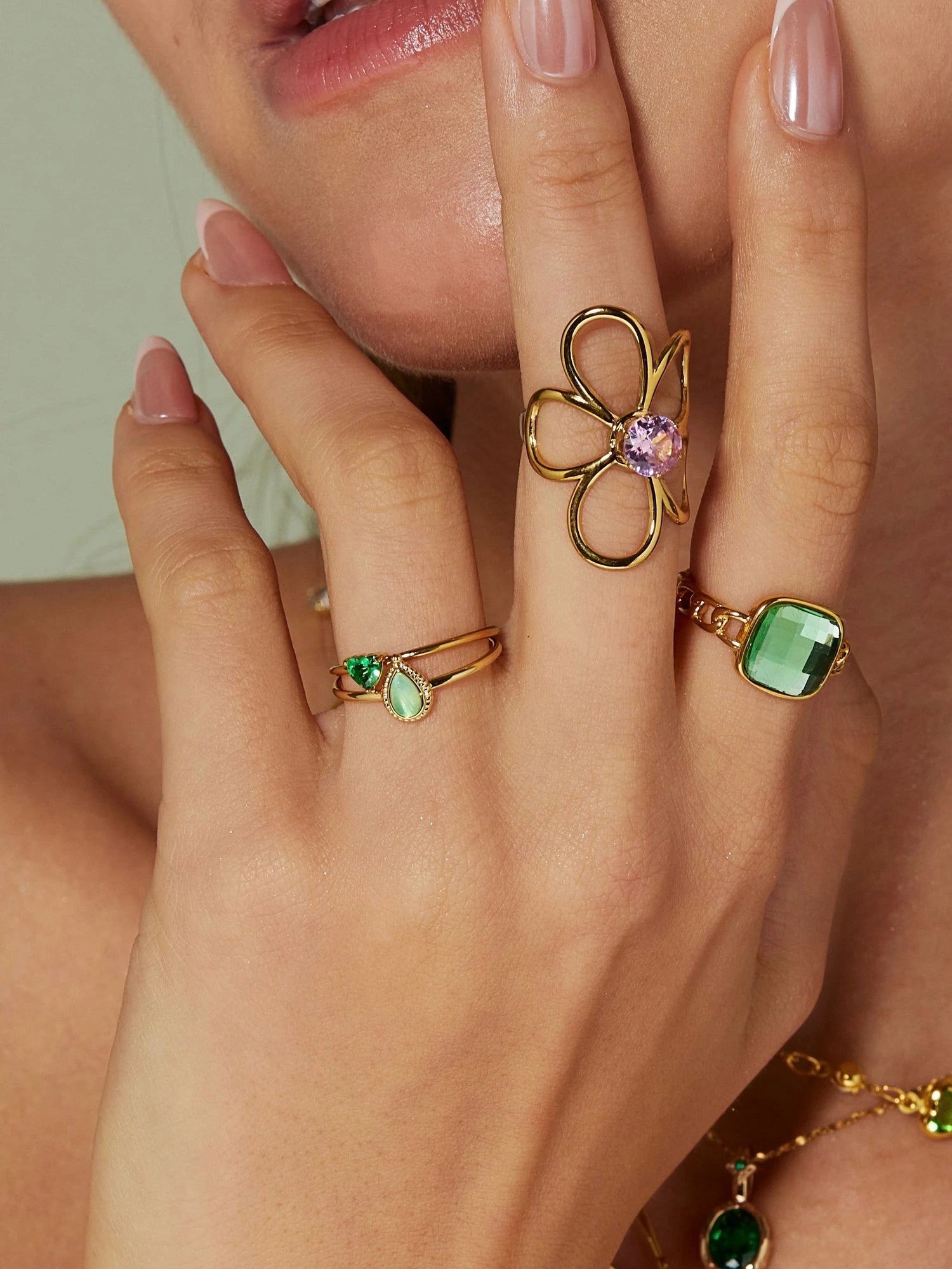 Jean Cat's Eye Waterdrop Ring